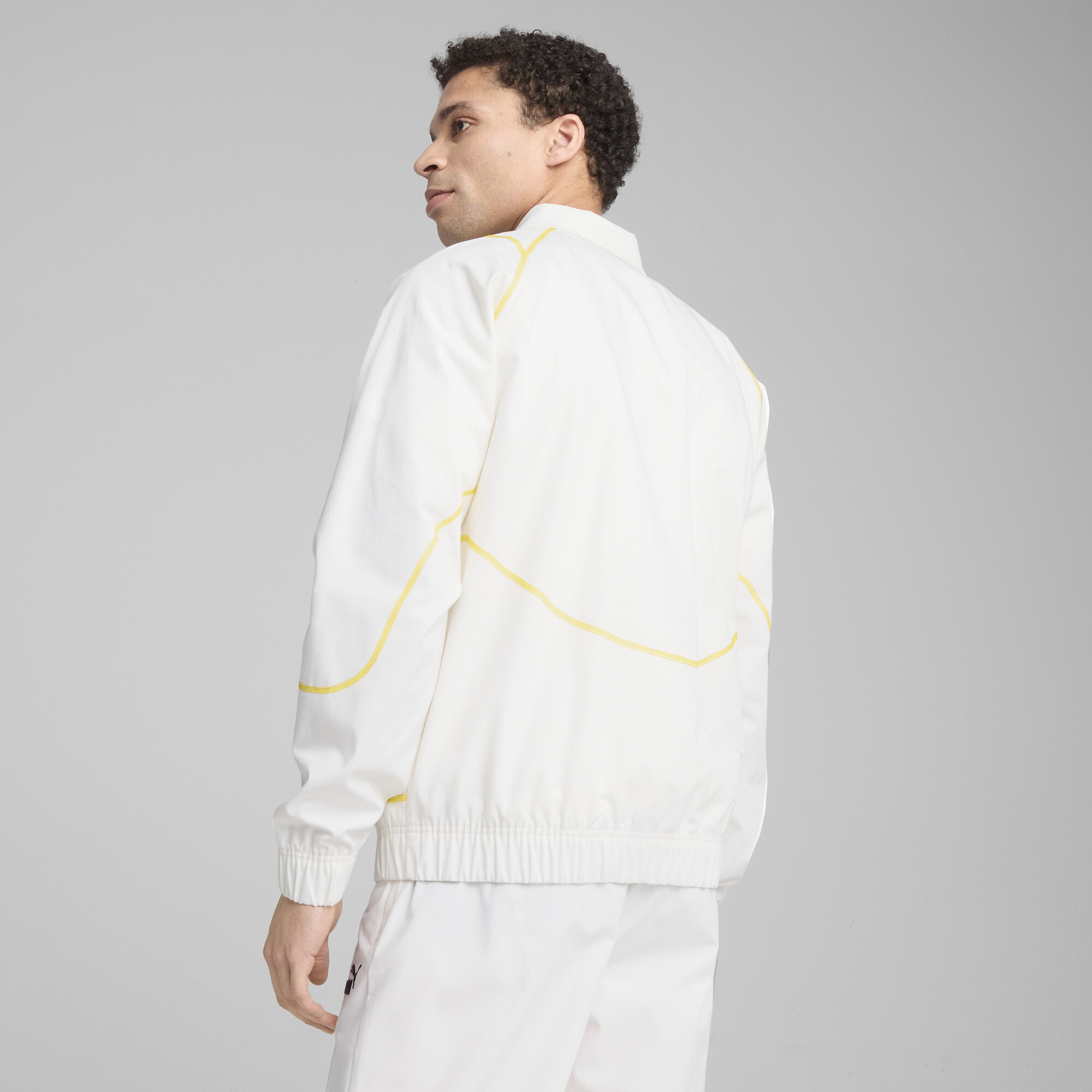 PUMA Ghana ftblStatement trainingsjack voor Heren, Geel/Wit, Maat XL thumbnail 5