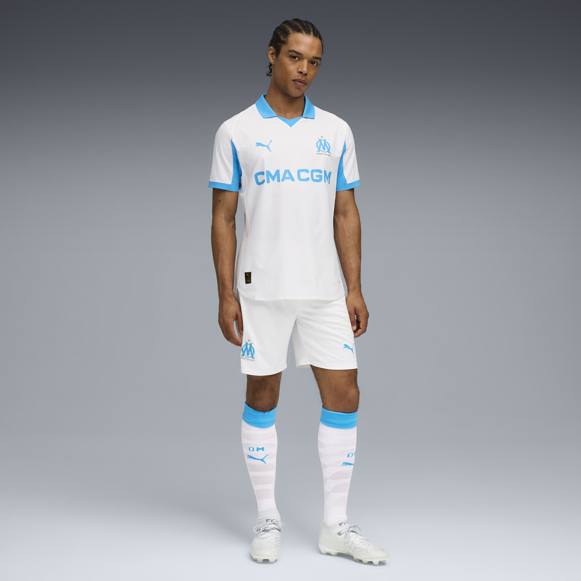 PUMA Olympique de Marseille 25/26 short voor Heren, Blauw/Wit, Maat XL thumbnail 4