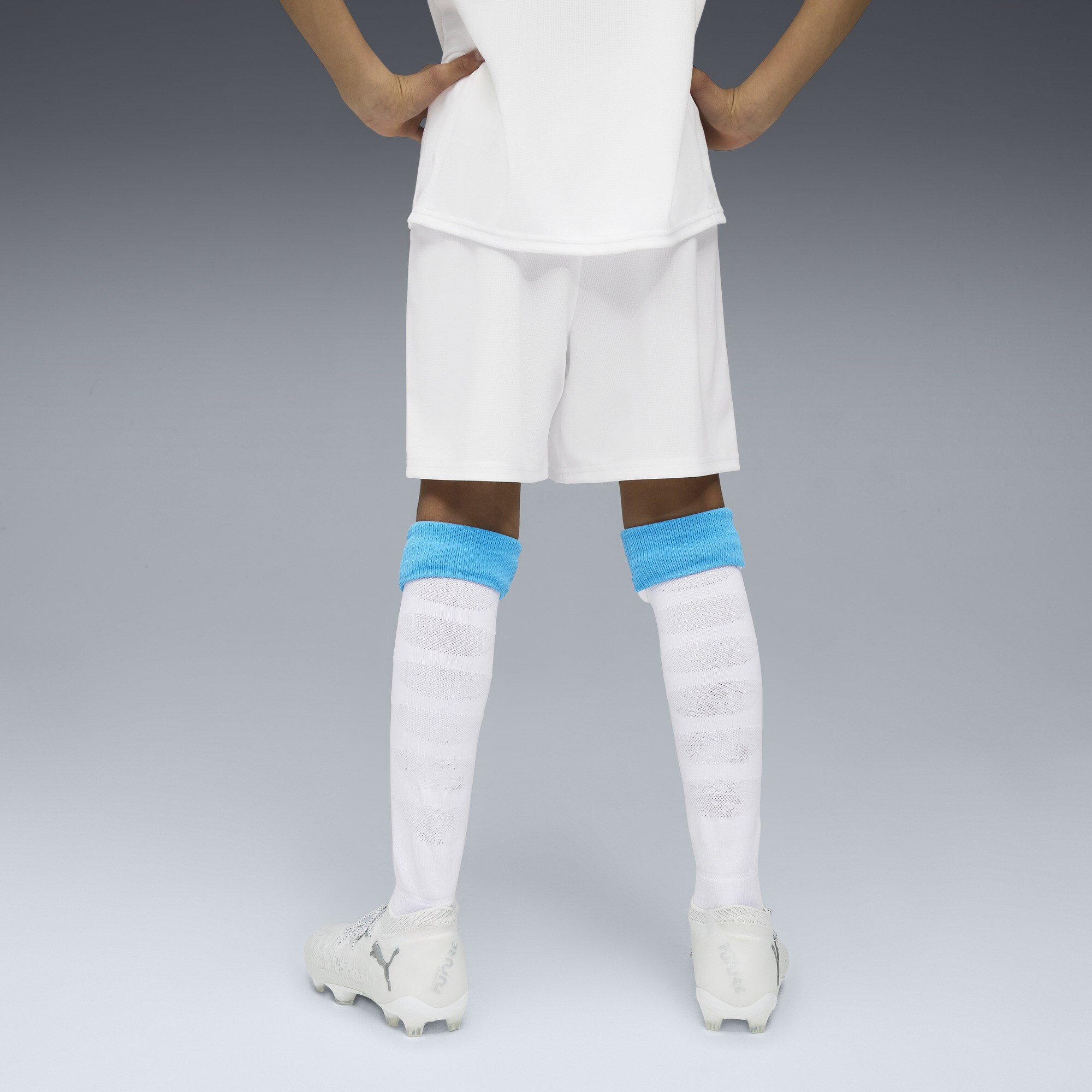 PUMA Olympique de Marseille 25/26 short, Blauw/Wit, Maat 7-8Y thumbnail 4