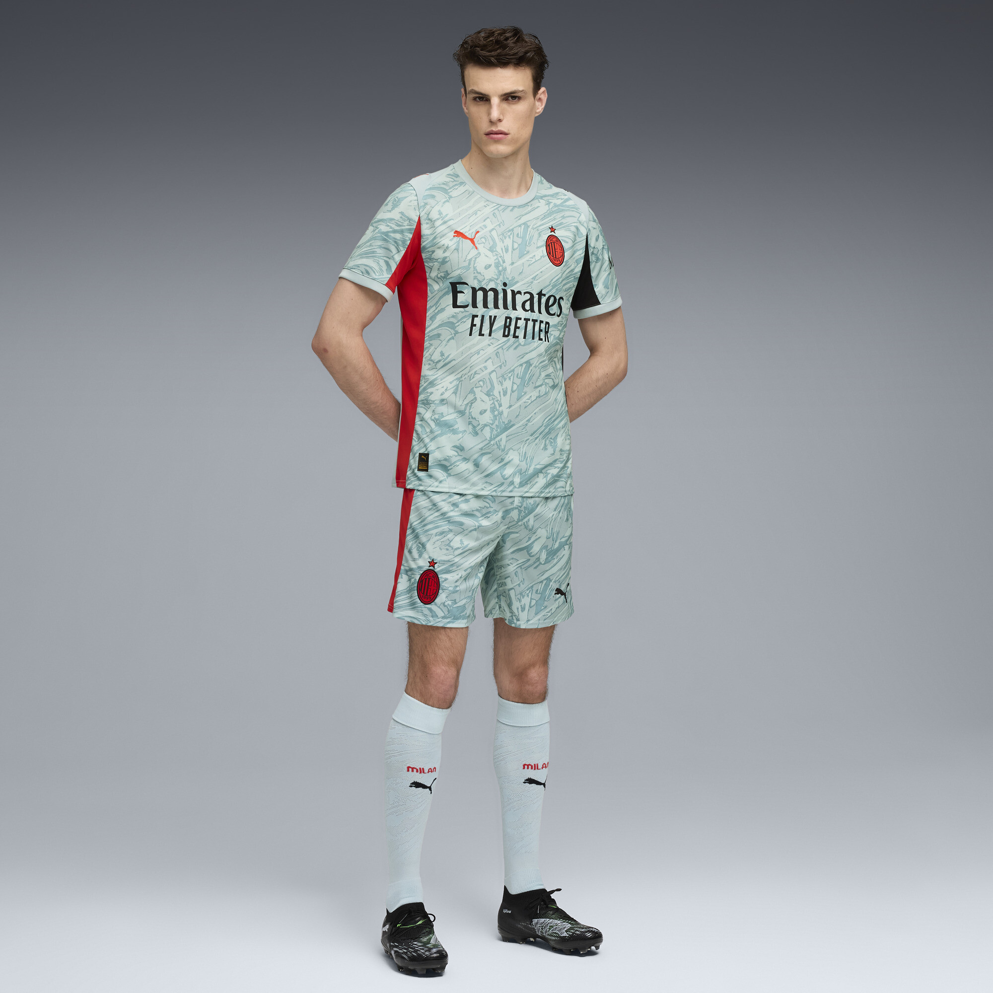 PUMA AC Milan 25/26 keepersshort voor Heren, Rood, Maat L thumbnail 4