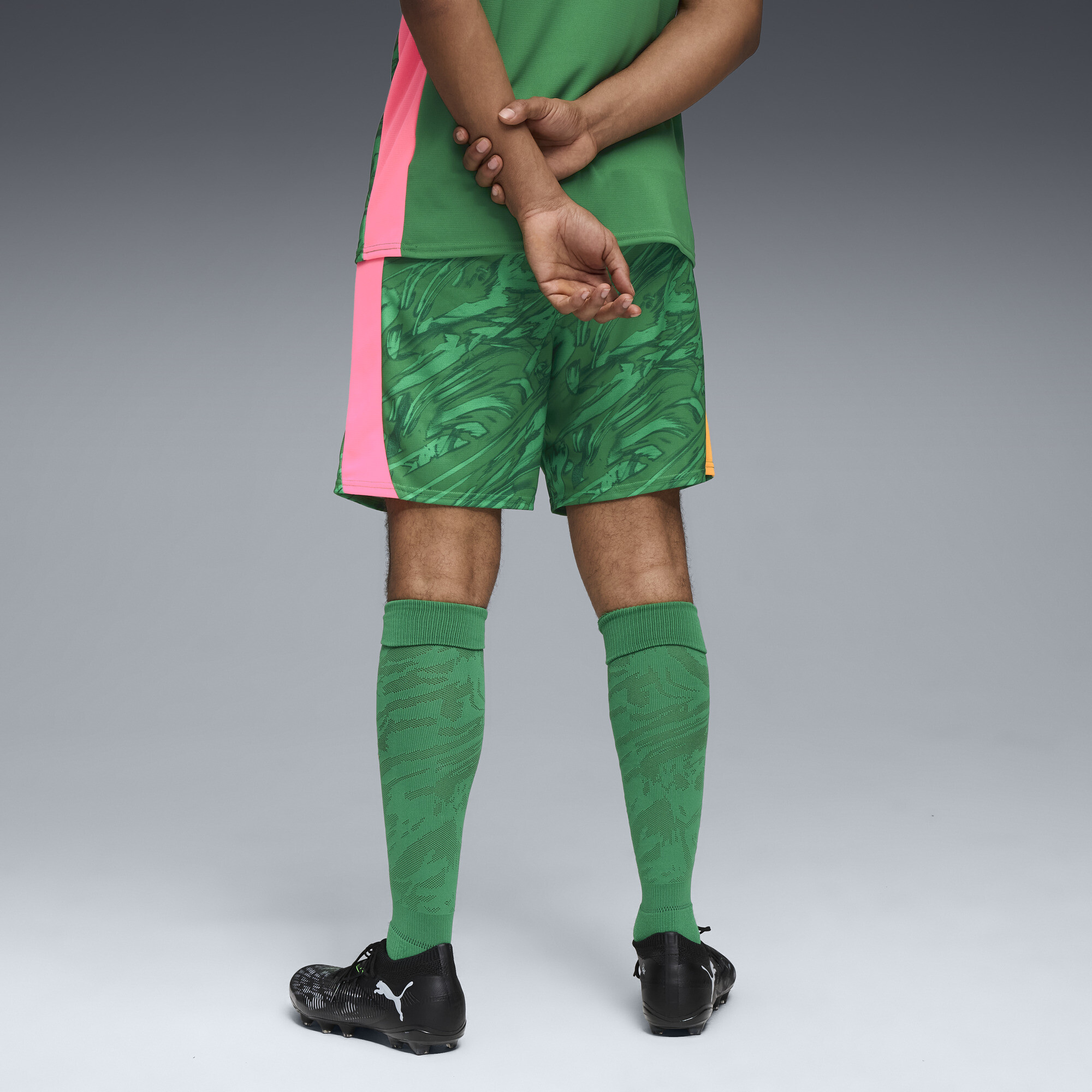 PUMA AC Milan 25/26 keepersshort voor Heren, Groen/Oranje, Maat M thumbnail 3