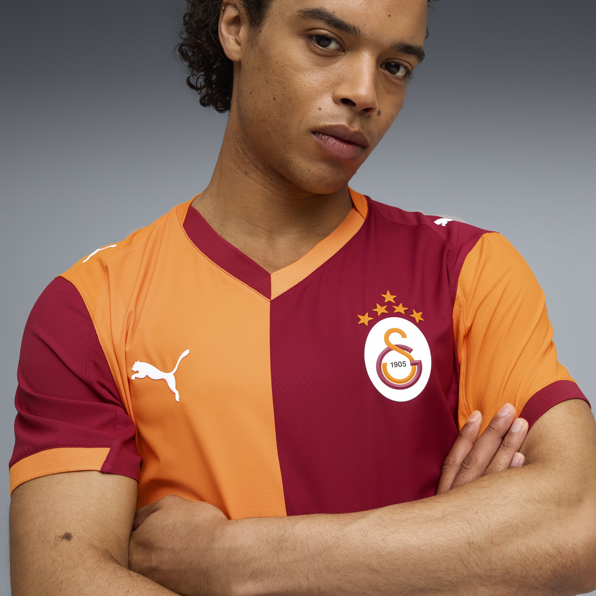 PUMA Galatasaray SK 25/26 Authentic thuisshirt voor Heren, Rood/Oranje, Maat S thumbnail 5