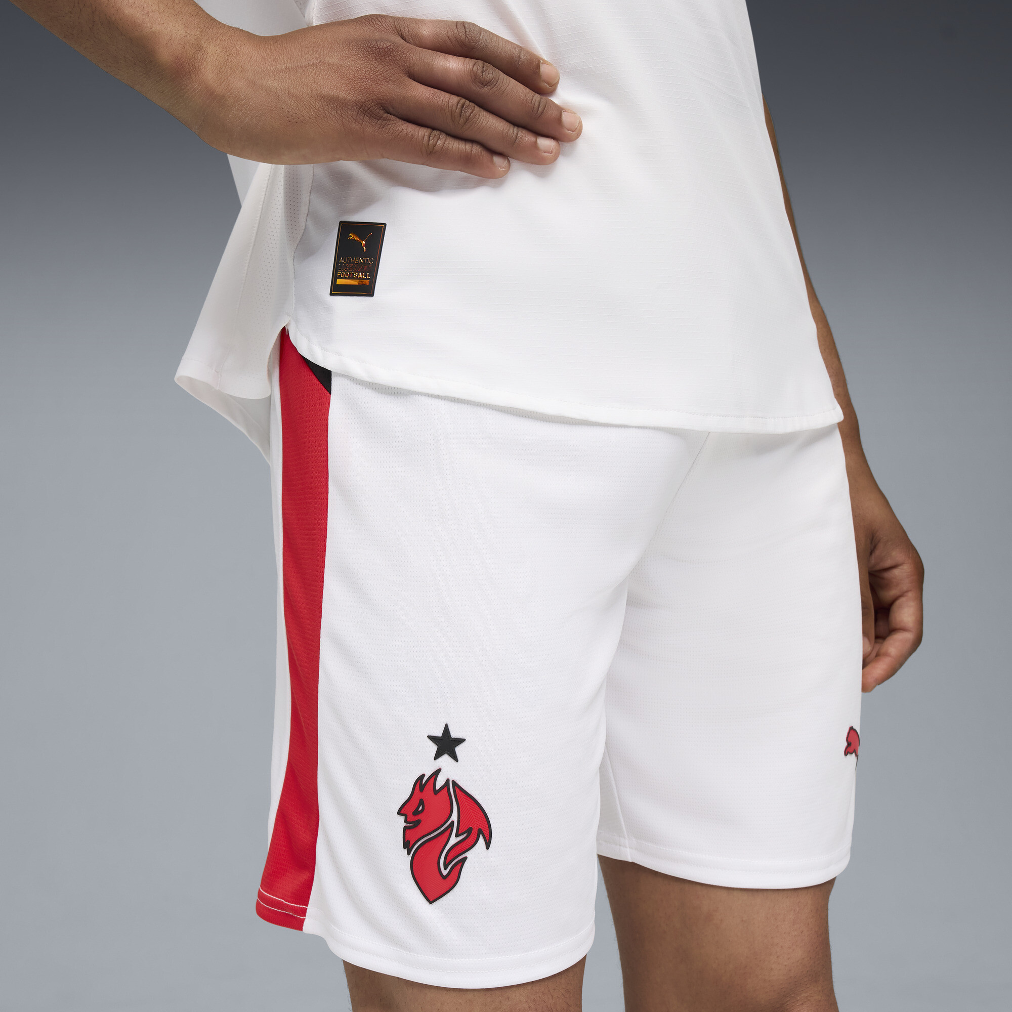 PUMA AC Milan 25/26 short voor Heren, Rood/Wit, Maat S thumbnail 5