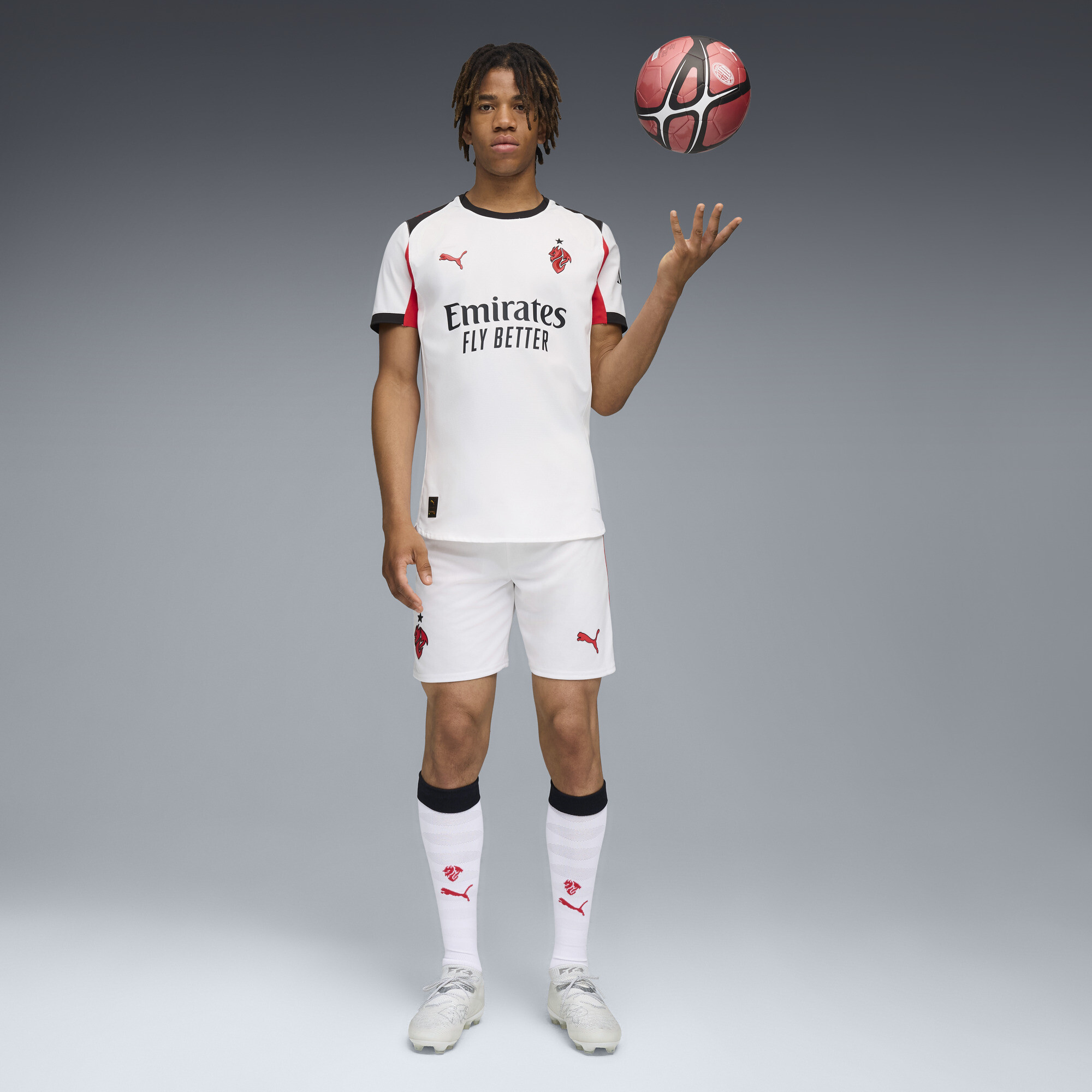 PUMA AC Milan 25/26 short voor Heren, Rood/Wit, Maat S thumbnail 4