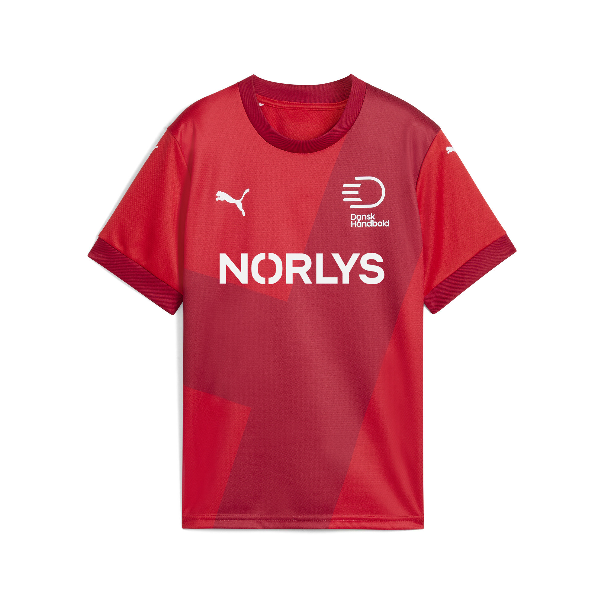 Puma Dänischer Handballbund 24/25 Heimtrikot Teenager Für Für Kinder | Mit Print | Red/Dark Cherry | Größe: 7-8Y