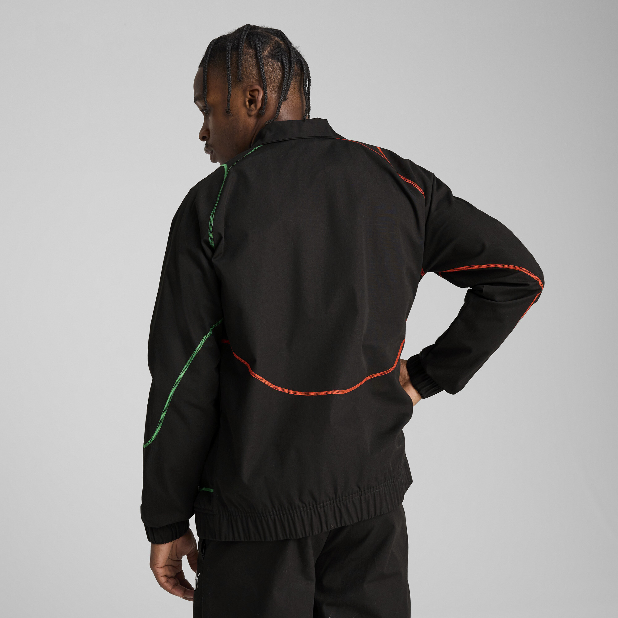 PUMA Marokko ftblStatement trainingsjack voor Heren, Groen/Zwart/Rood, Maat 3XL thumbnail 5
