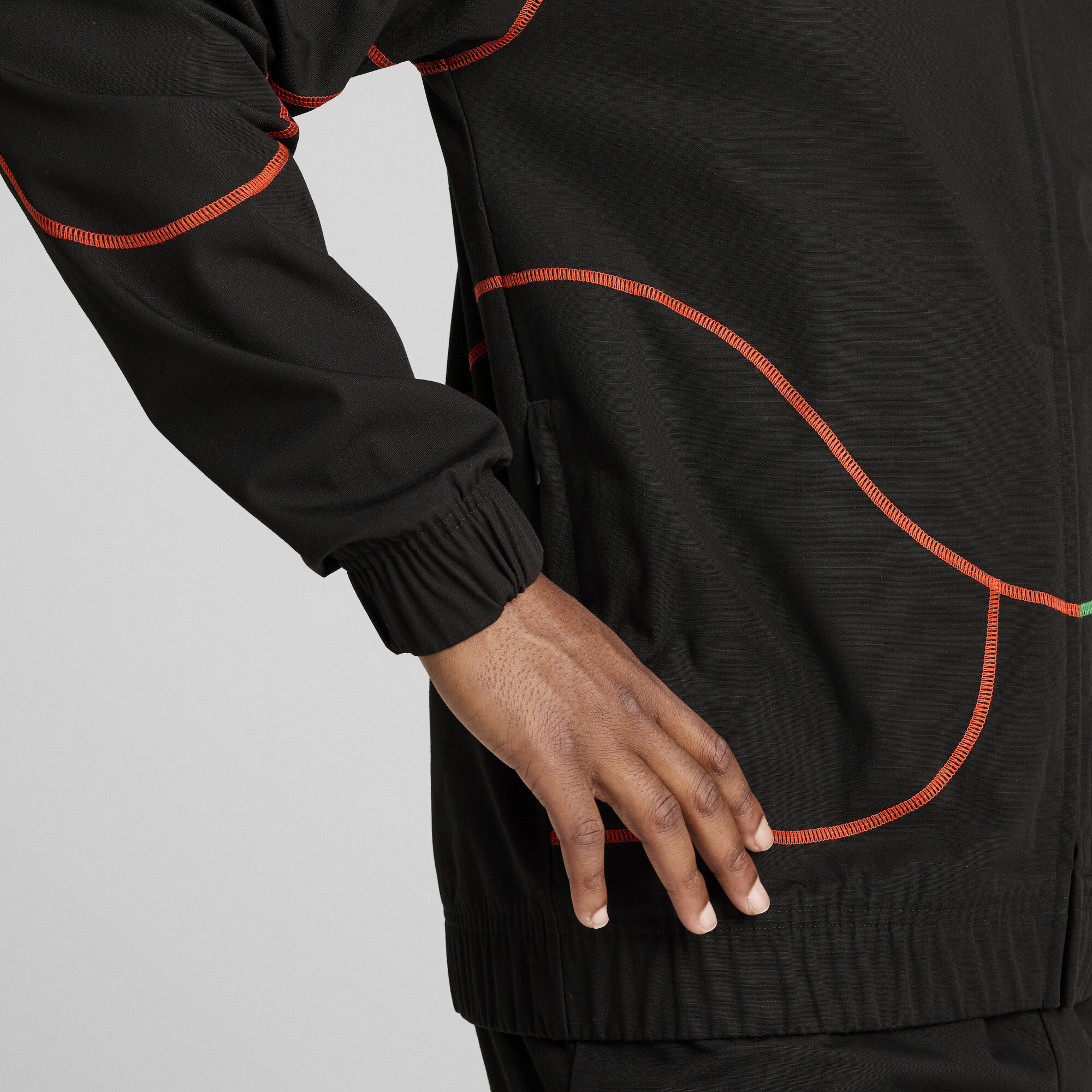 PUMA Marokko ftblStatement trainingsjack voor Heren, Groen/Zwart/Rood, Maat 3XL thumbnail 4