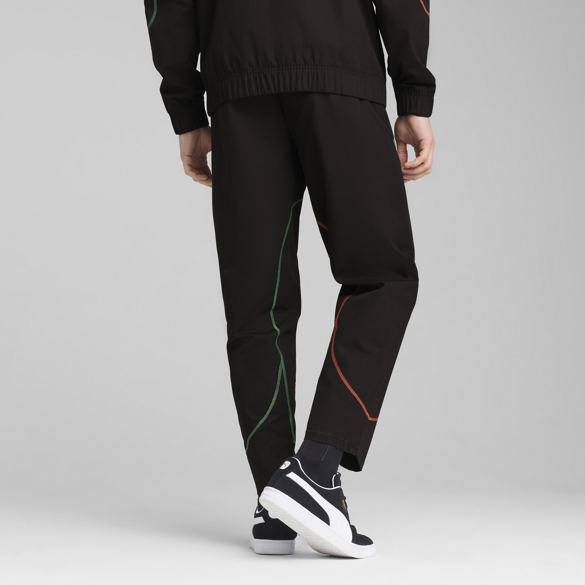 PUMA Marokko ftblStatement trainingsbroek voor Heren, Groen/Zwart/Rood, Maat 3XL thumbnail 3