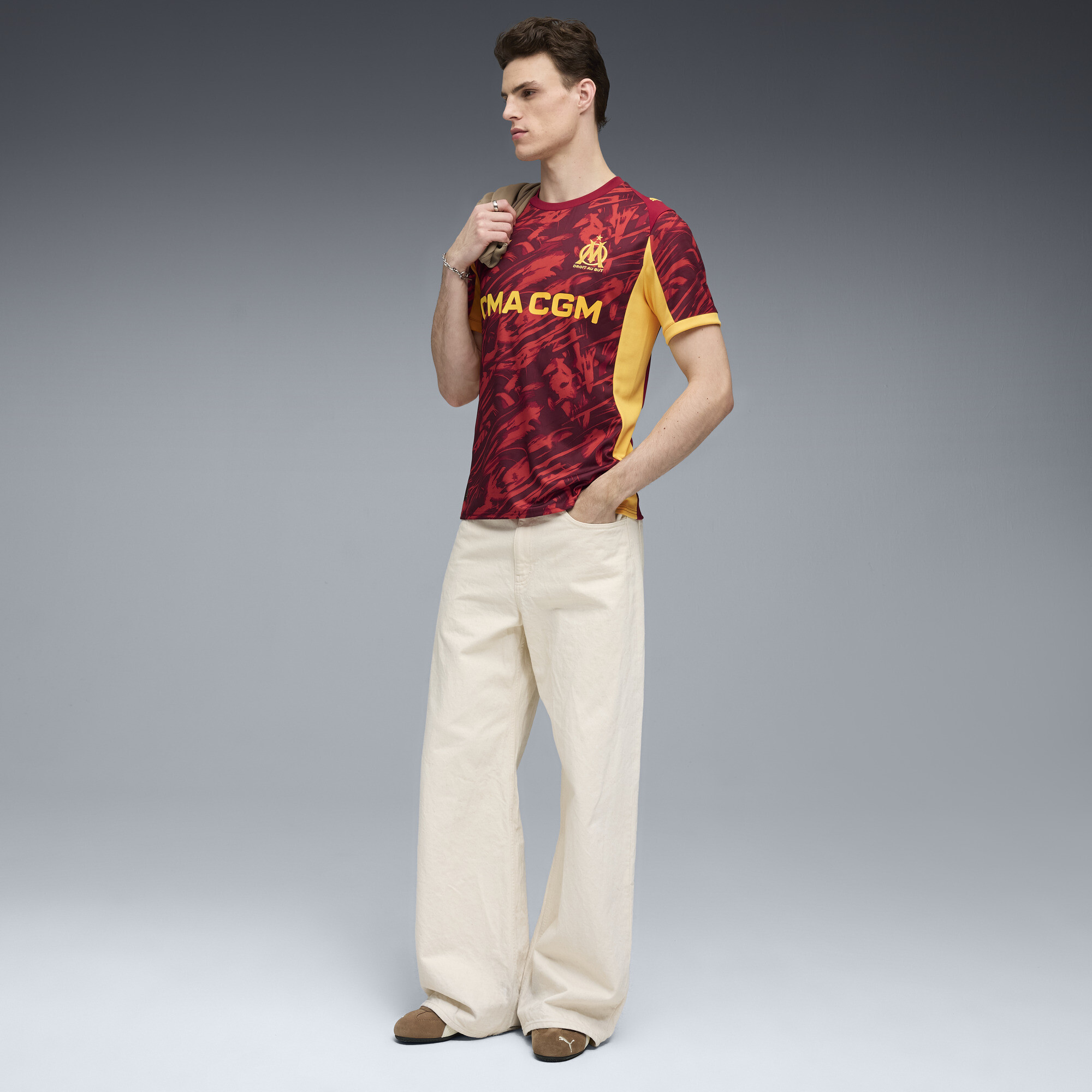 PUMA Olympique de Marseille 25/26 keepersshirt voor Heren, Geel, Maat XL thumbnail 2