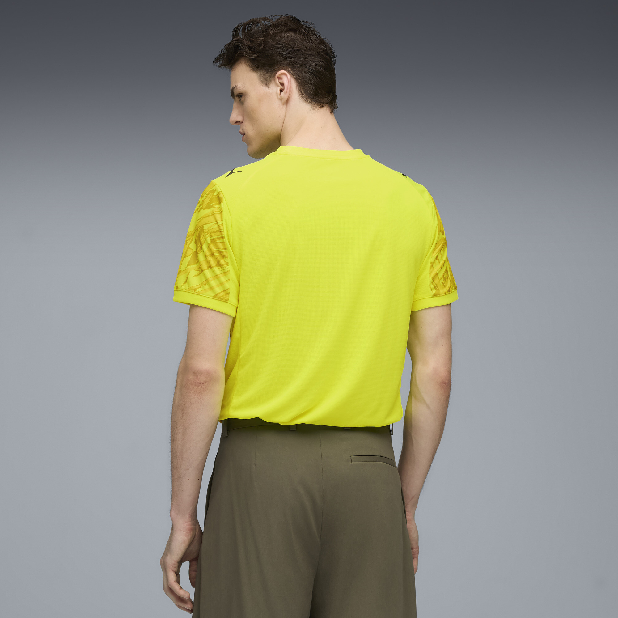 PUMA Olympique de Marseille 25/26 keepersshirt voor Heren, Zwart/Geel, Maat S thumbnail 3