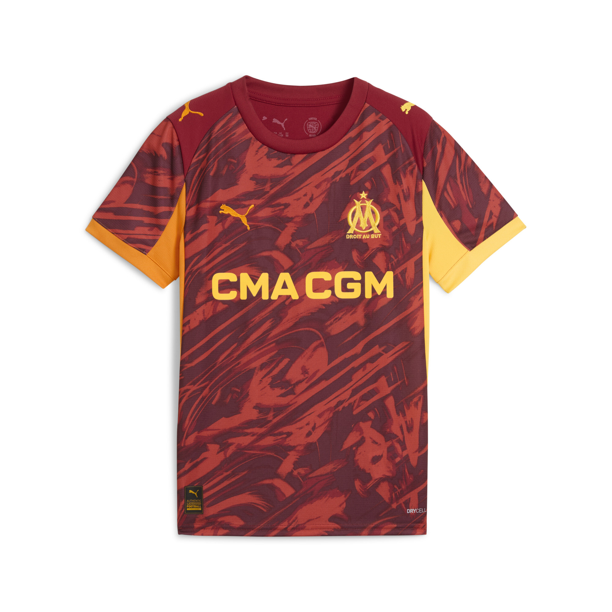 PUMA Olympique de Marseille 25/26 keepersshirt, Geel, Maat 7-8Y thumbnail 3