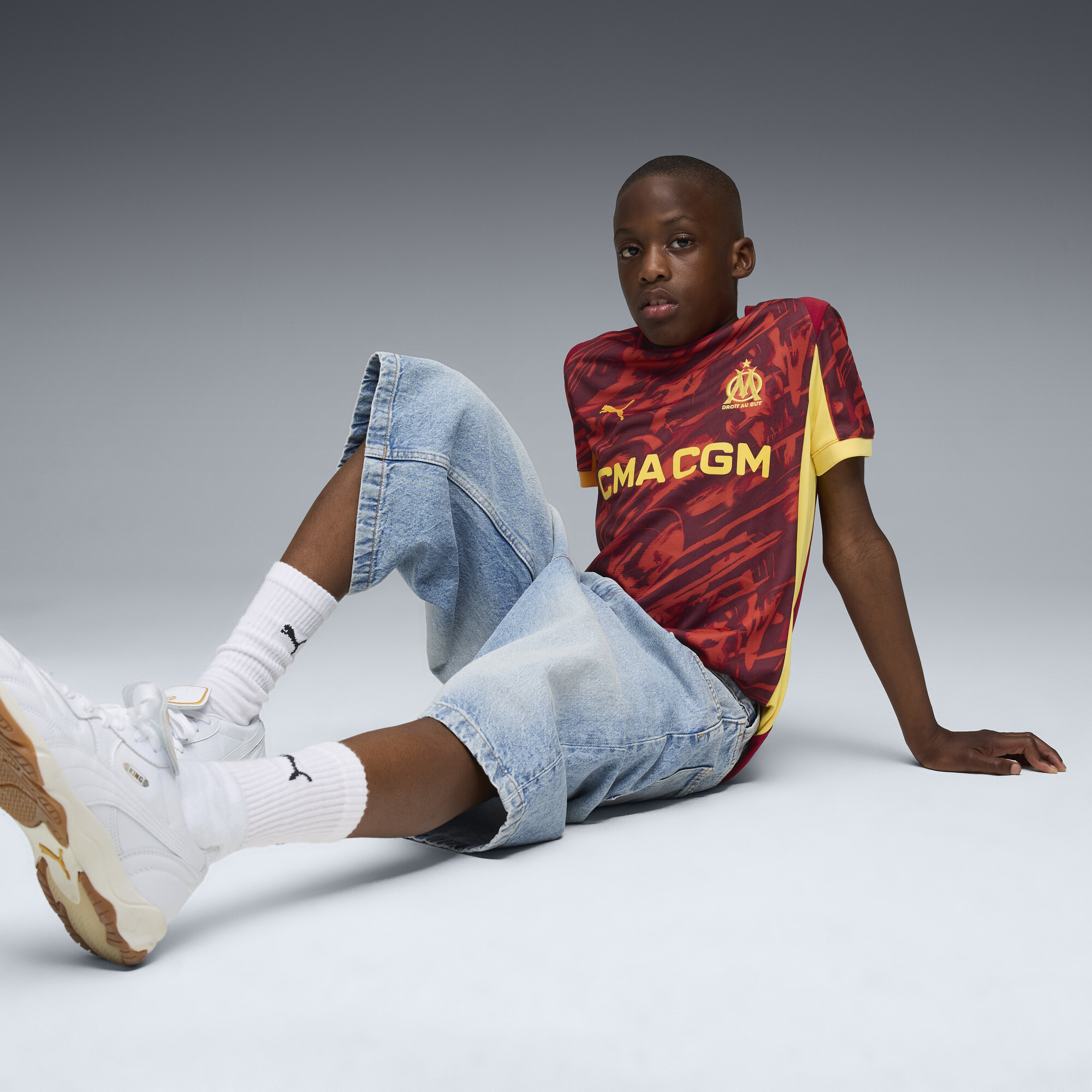 PUMA Olympique de Marseille 25/26 keepersshirt, Geel, Maat 7-8Y thumbnail 5