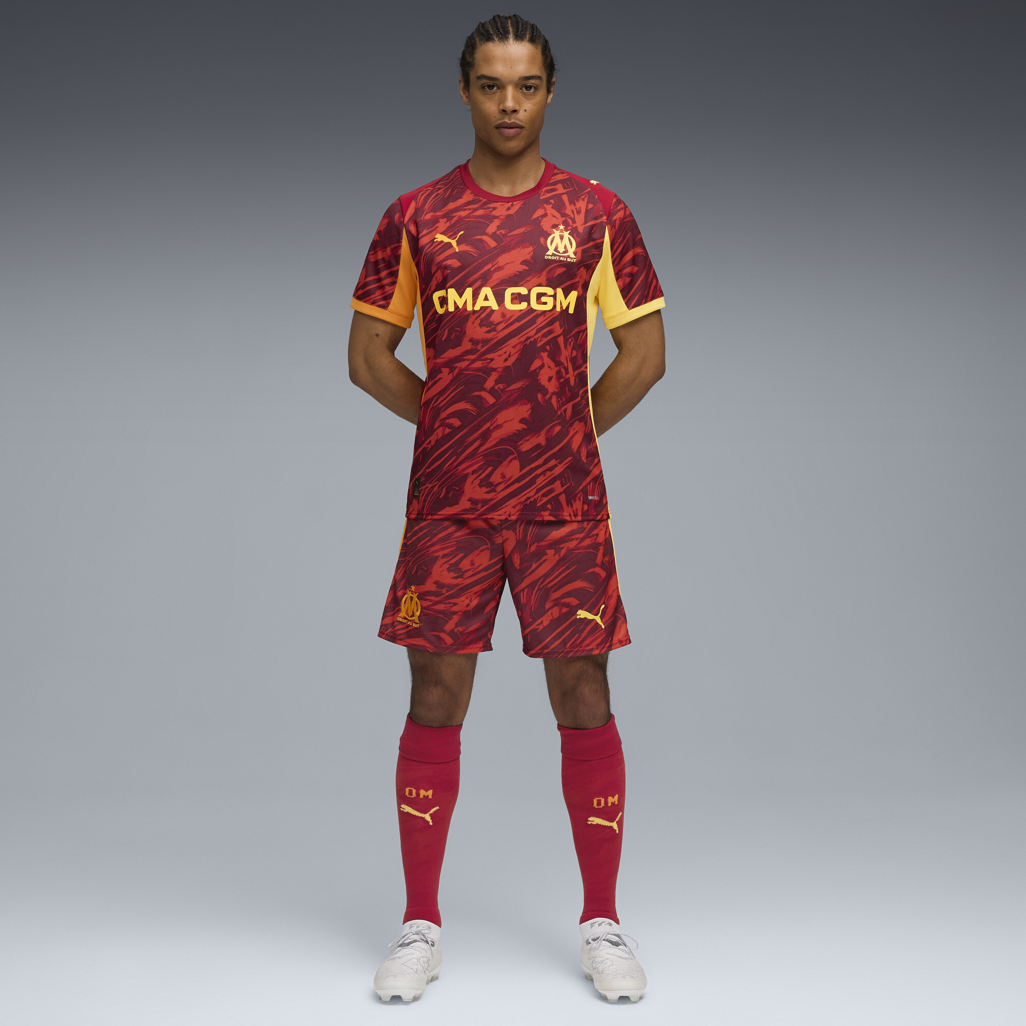 PUMA Olympique de Marseille 25/26 keepersshort voor Heren, Geel, Maat XS thumbnail 2