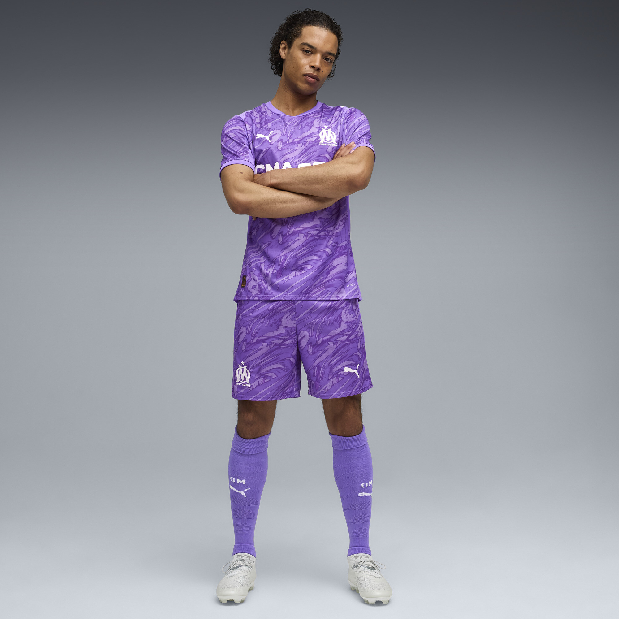 PUMA Olympique de Marseille 25/26 keepersshort voor Heren, Wit, Maat S thumbnail 2