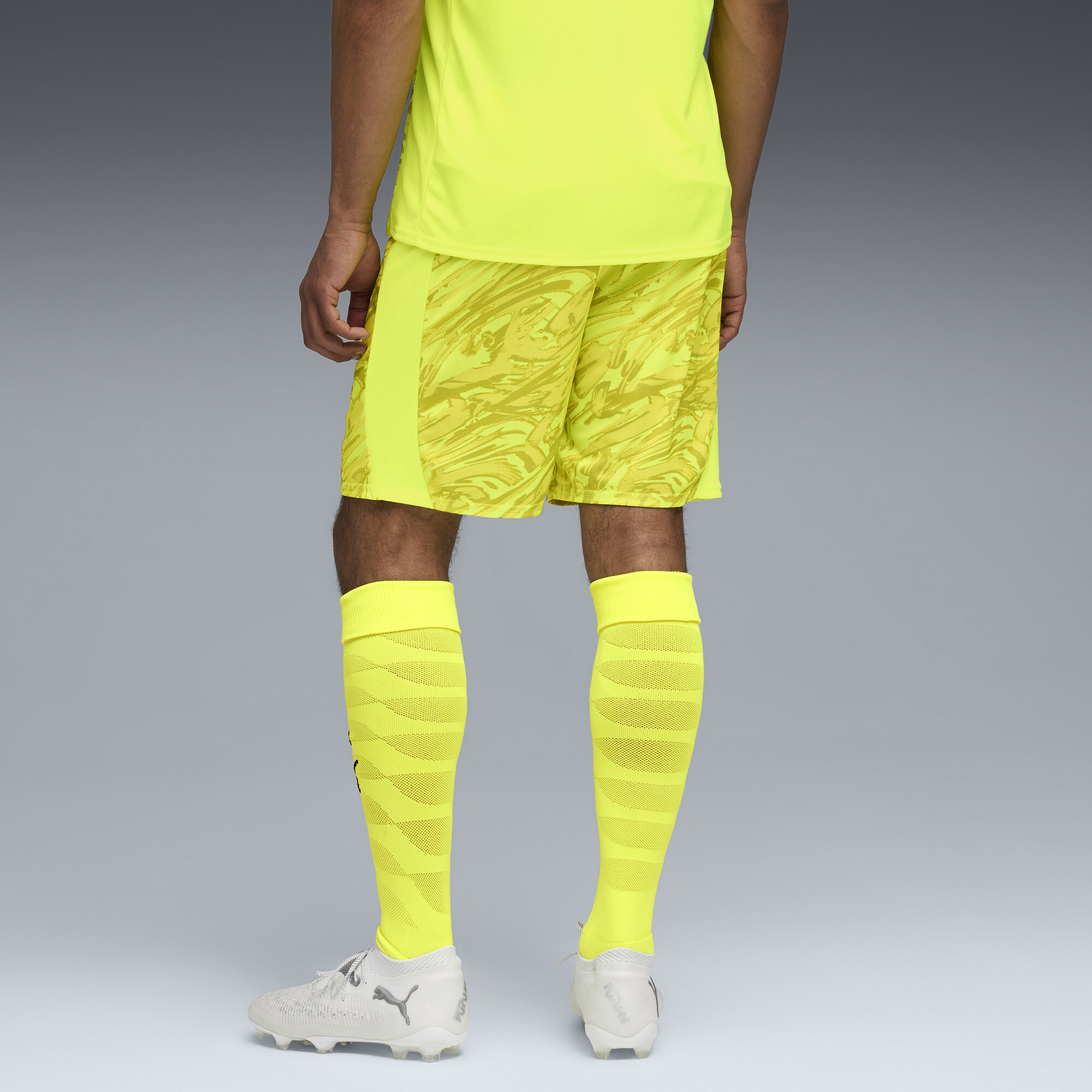 PUMA Olympique de Marseille 25/26 keepersshort voor Heren, Zwart/Geel, Maat XL thumbnail 3