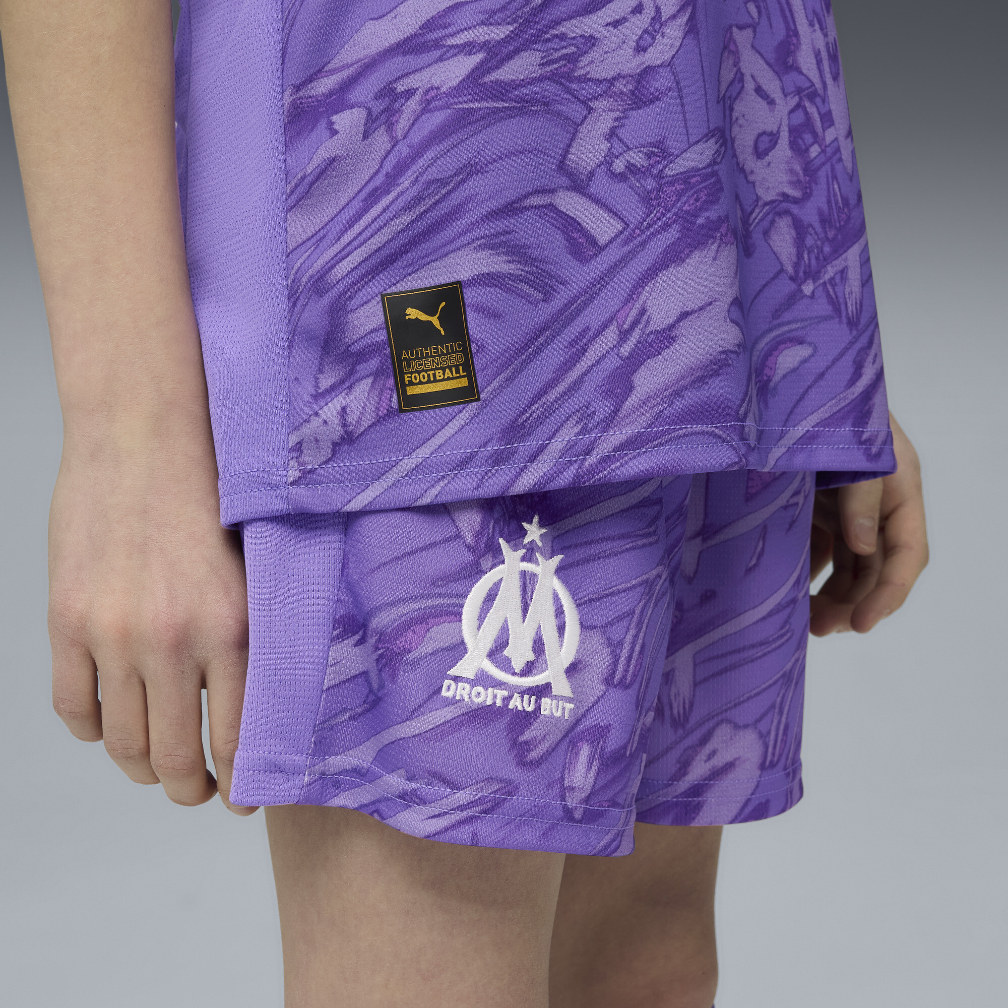 PUMA Olympique de Marseille 25/26 keepersshort, Wit, Maat 9-10Y thumbnail 6