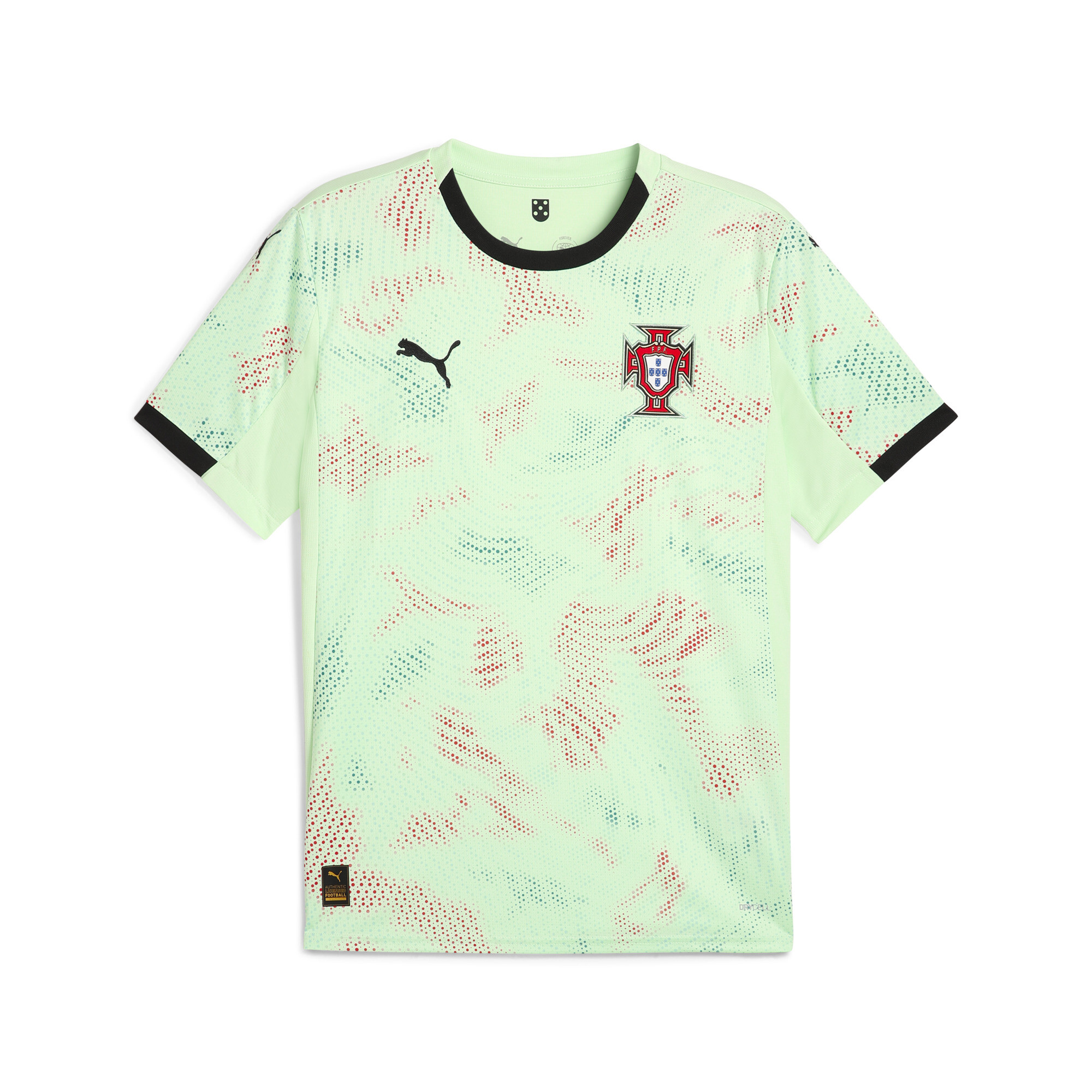 Puma Portugal Damenteam 2025 Auswärtstrikot Herren | Mit Print | Fresh Mint/Black | Größe: XL