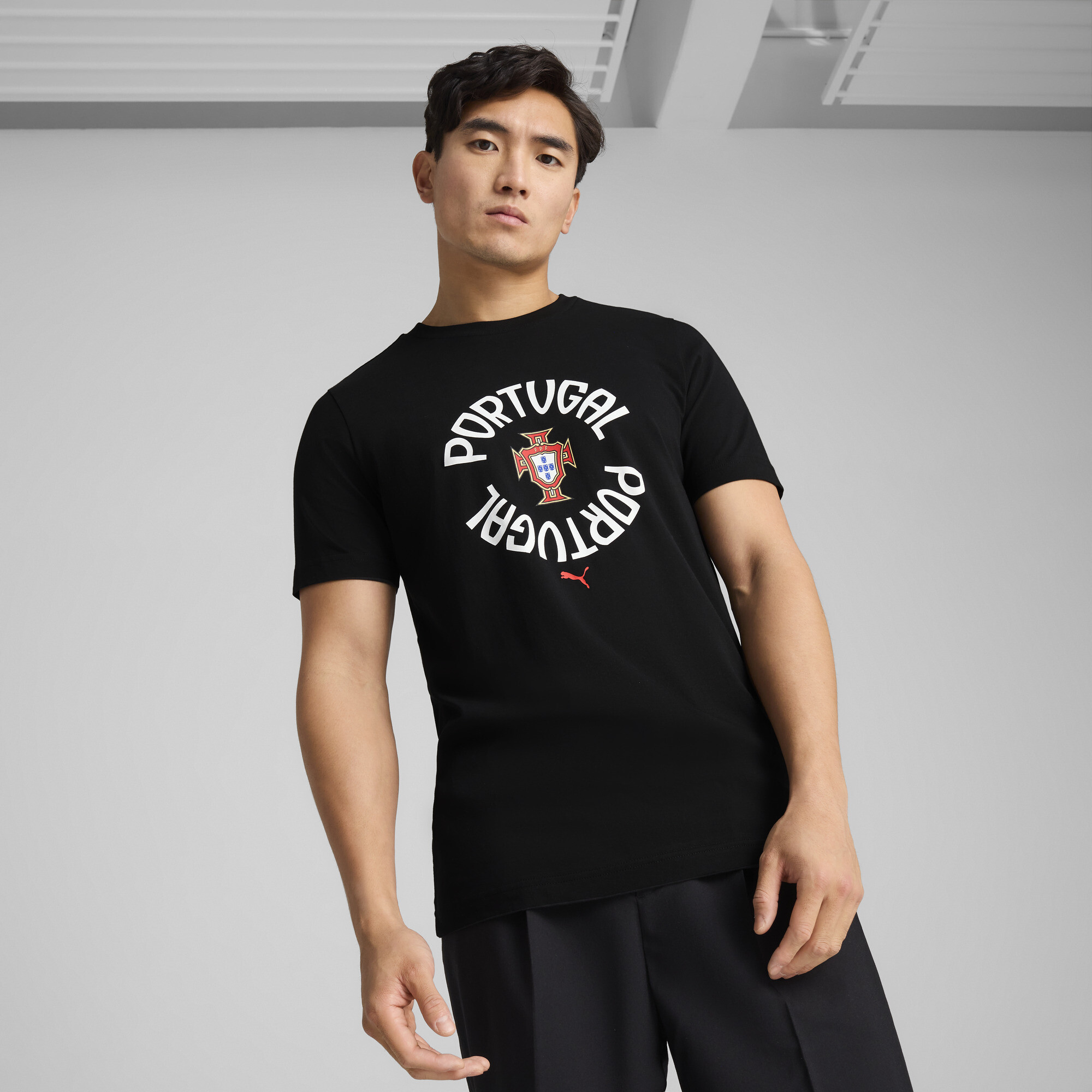 Puma Portugal ftblNRGY T-Shirt Herren | Mit Other Pattern | Black | Größe: L