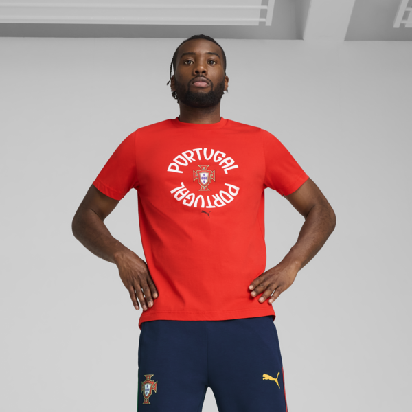 Portugal ftblNRGY Tee Men, Sport Red-PUMA White, large-ZAF