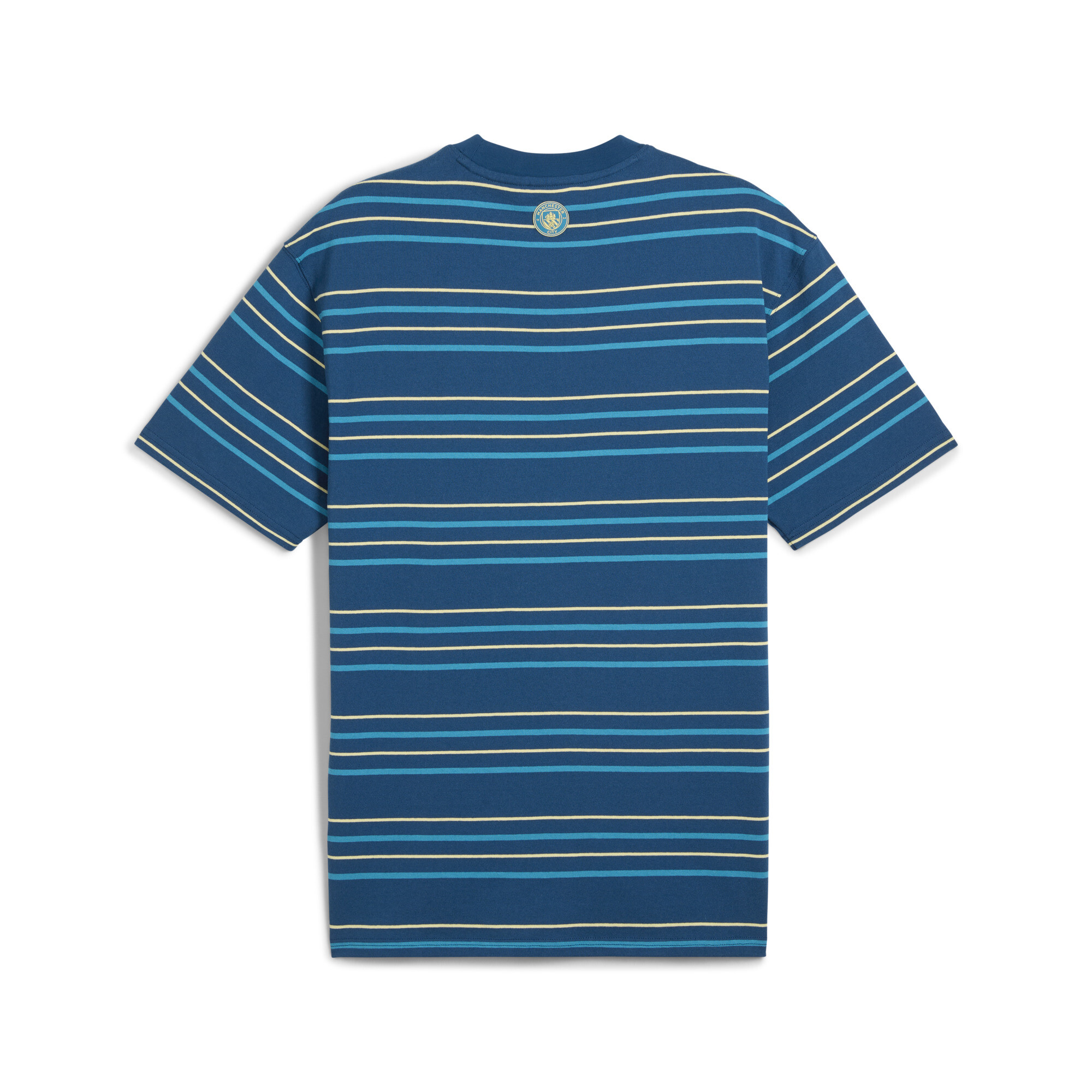 Manchester City MMQ gestreept T-shirt voor Heren, Blauw, Maat XS | PUMA