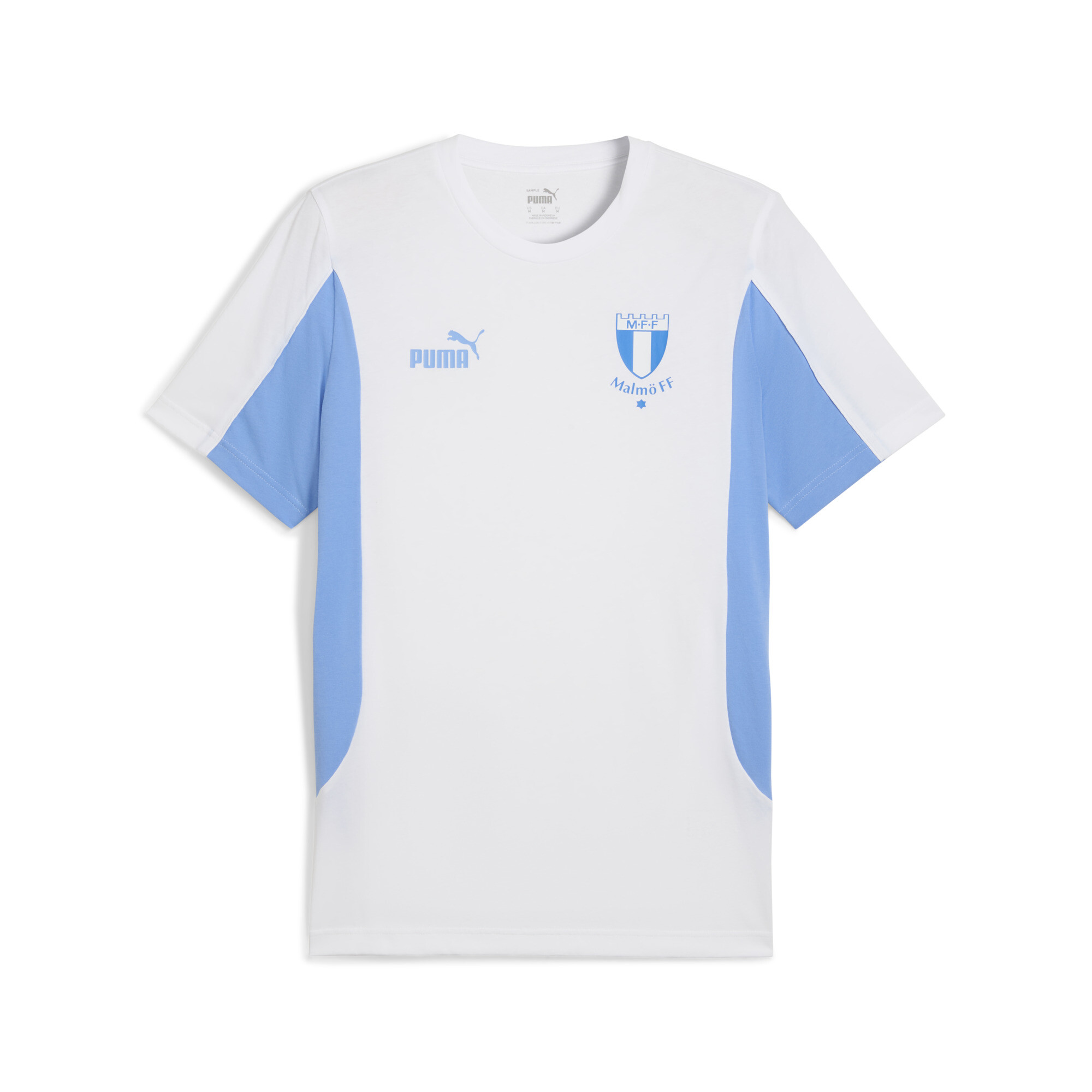 Puma Malmö FF ftblARCHIVE T-Shirt Herren | Mit Plain | White/Light Blue | Größe: S