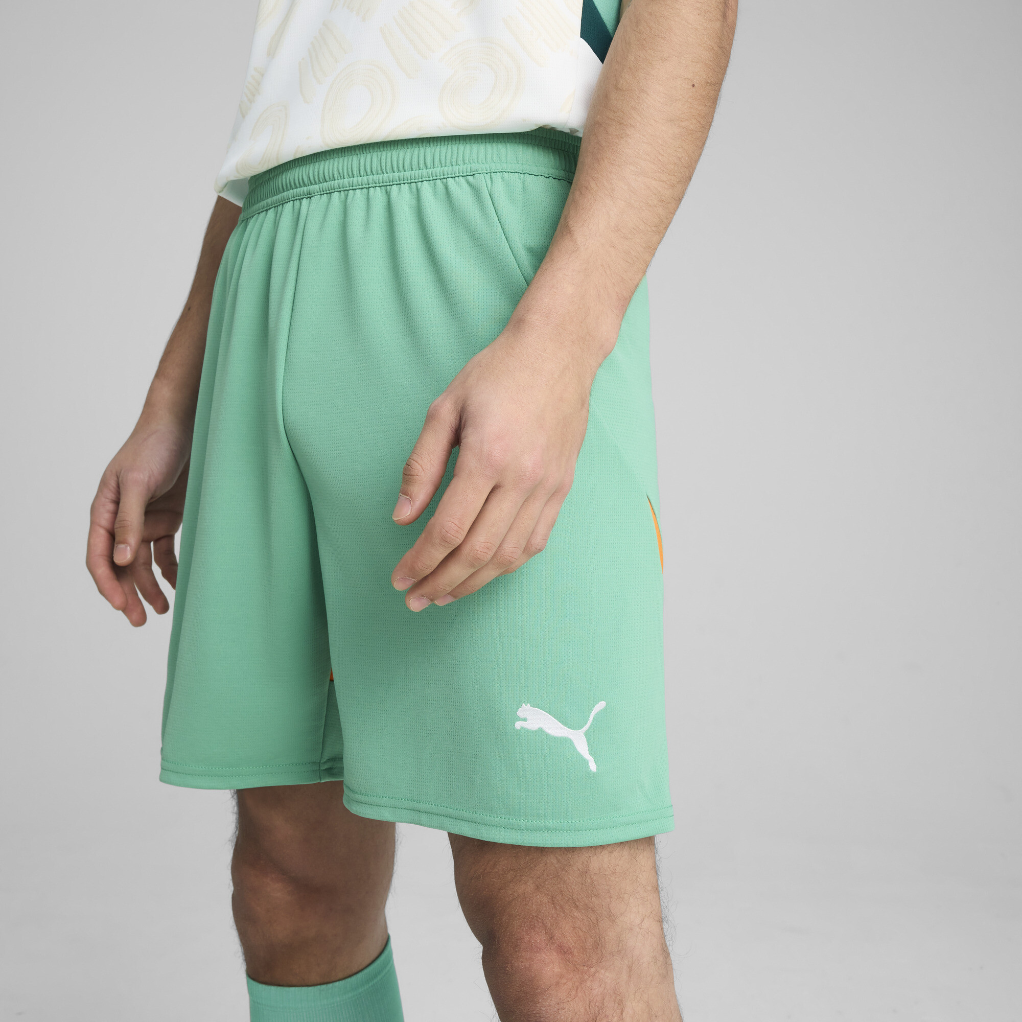 Men's Puma Ivory Coast 2025 Shorts, Green, Size XS, Clothing