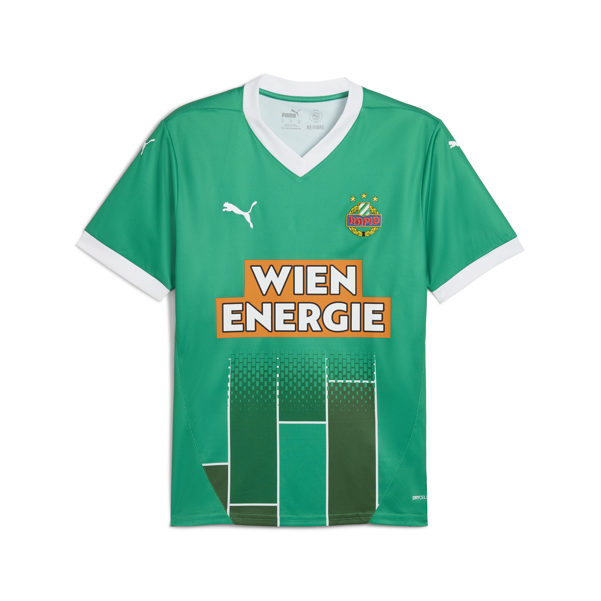 Puma SK Rapid Wien 24/25 Heimtrikot Für Herren | Mit Print | Sport Green/White | Größe: L