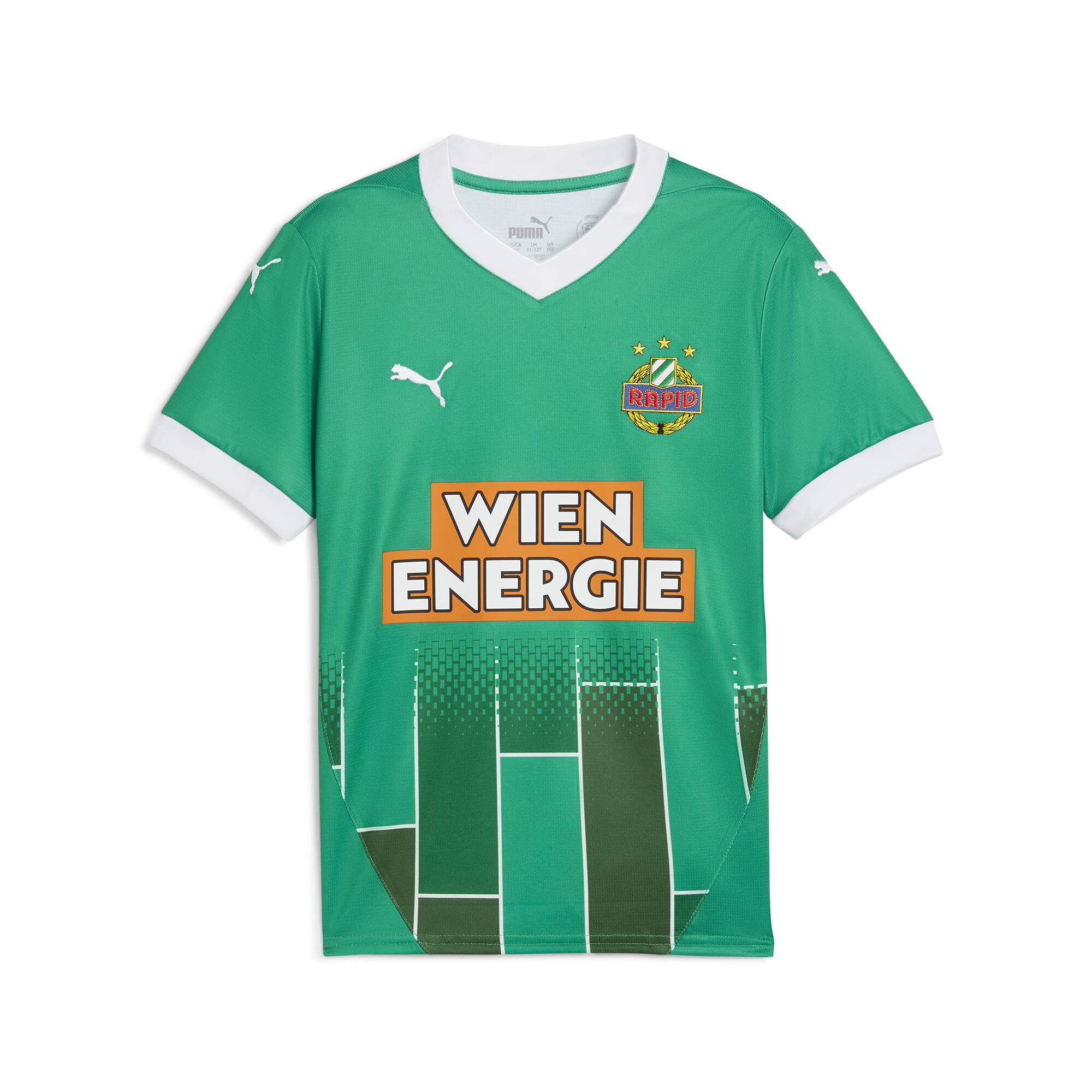 Puma SK Rapid Wien Heimtrikot Teenager Für Für Kinder | Mit Plain | Sport Green/White | Größe: 5-6Y