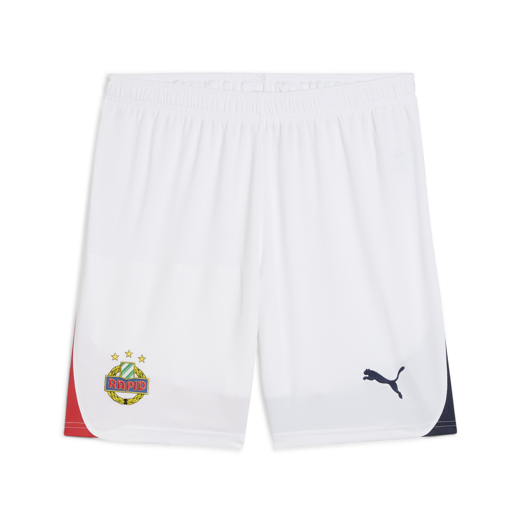 Puma SK Rapid Wien Fußballshorts Herren | Mit Plain | White/Red/Navy | Größe: XS