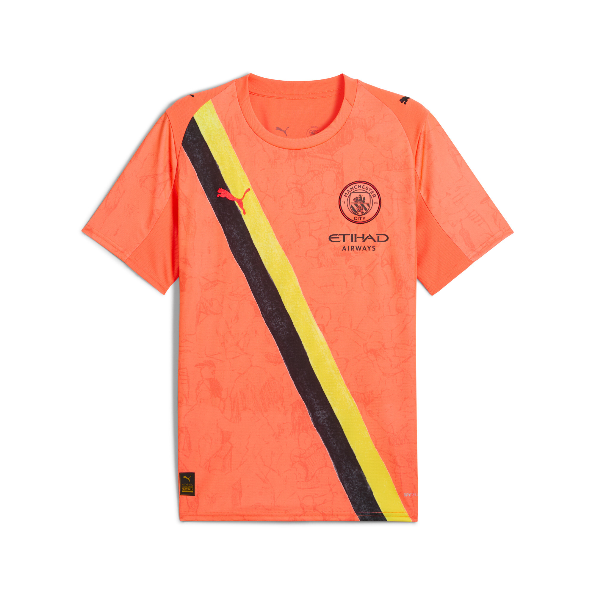 Puma KIDSUPER x MANCHESTER CITY Trikot Herren | Mit Print | Neon Sun/Black | Größe: XS