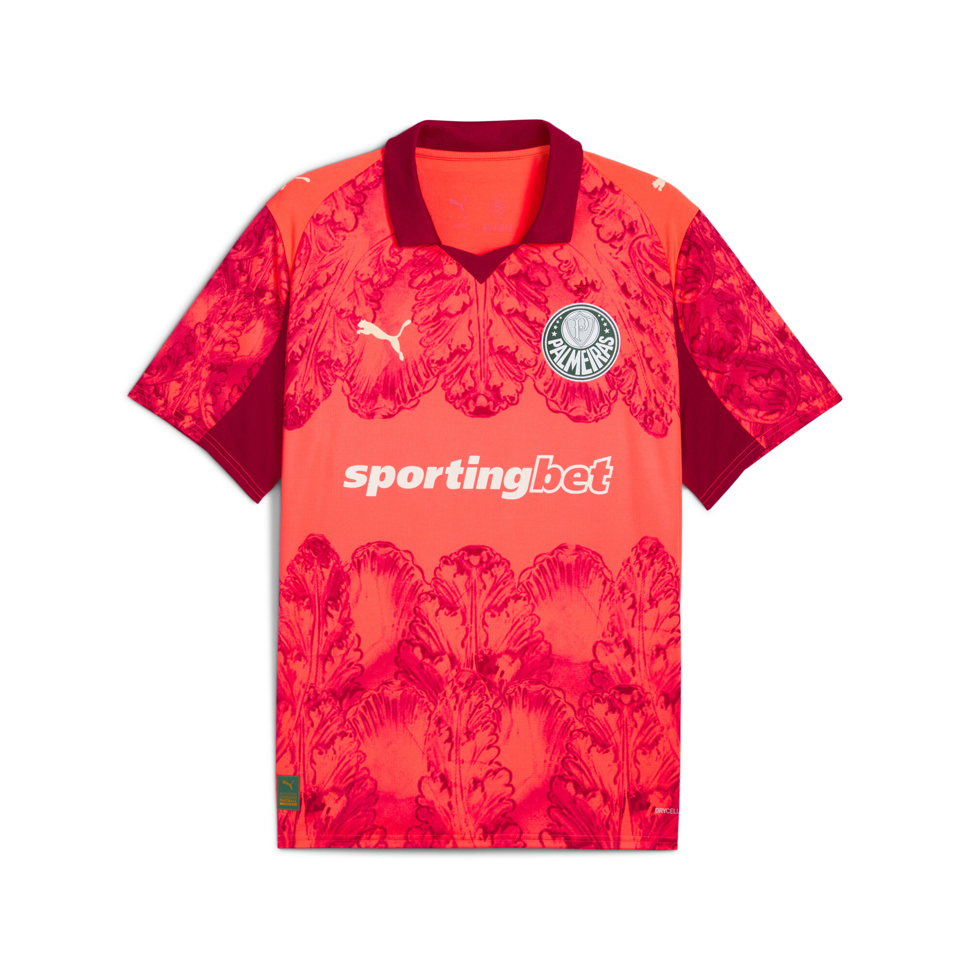 Puma KIDSUPER x SE PALMEIRAS Trikot Herren | Mit Print | Glowing Red/Dark Crimson | Größe: XS