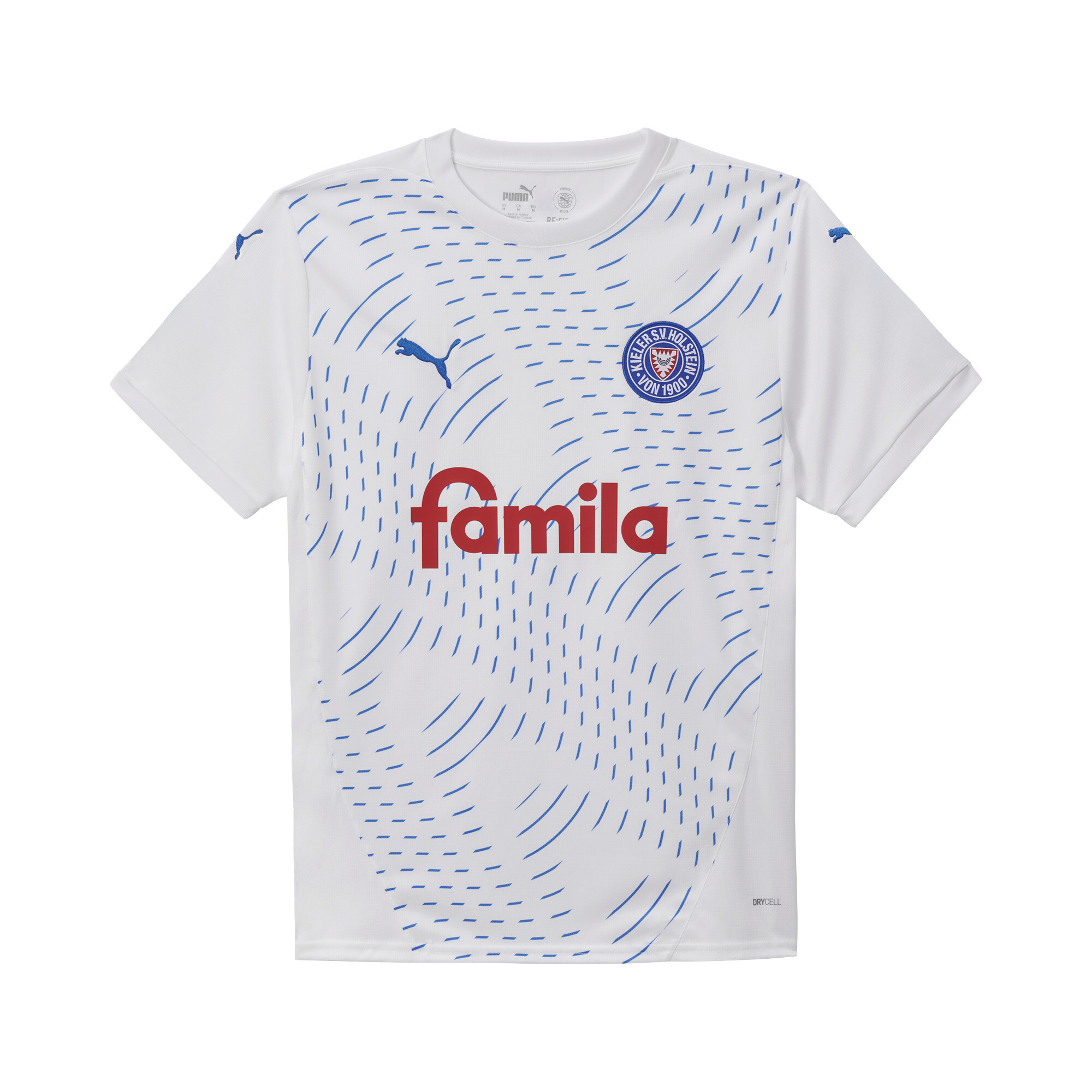 Puma Holstein Kiel 24/25 Auswärtstrikot Herren | Mit Print | White/Ignite Blue | Größe: XL