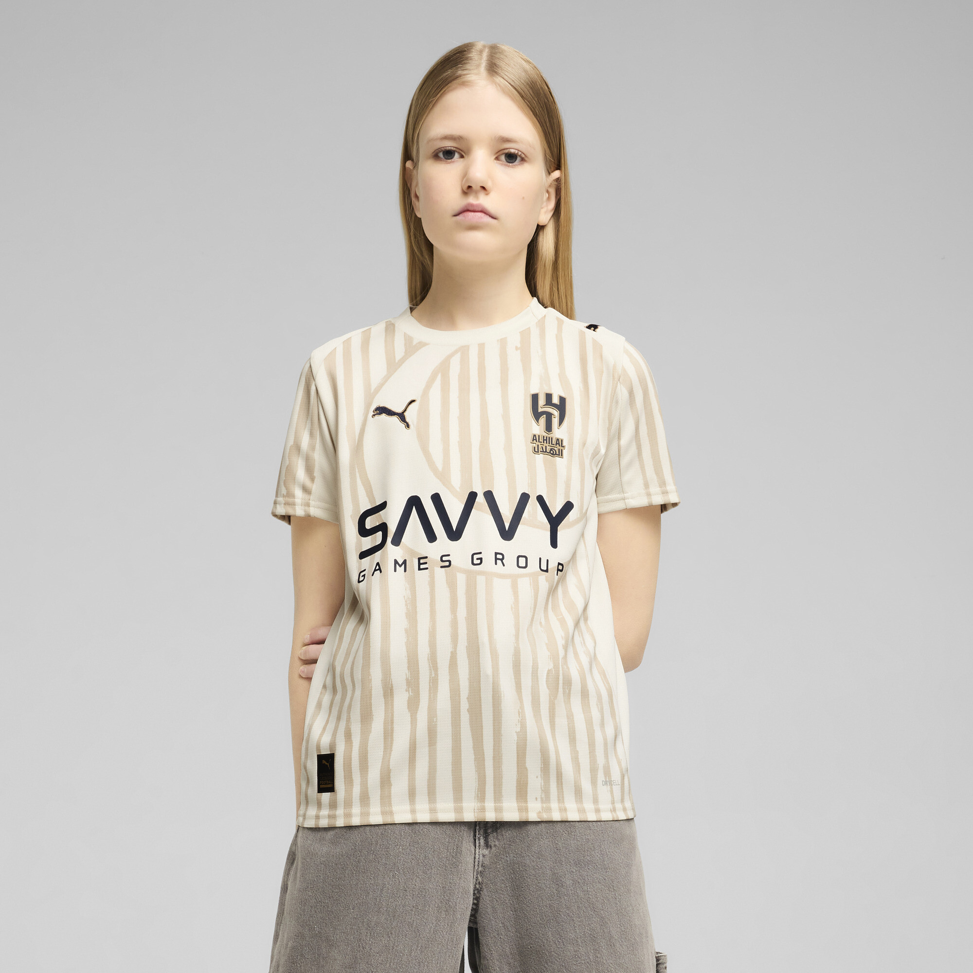 Puma KIDSUPER x AL-HILAL SFC Trikot Teenager Für Für Kinder | Mit Print | Alpine Snow/Club Navy | Größe: 5-6Y