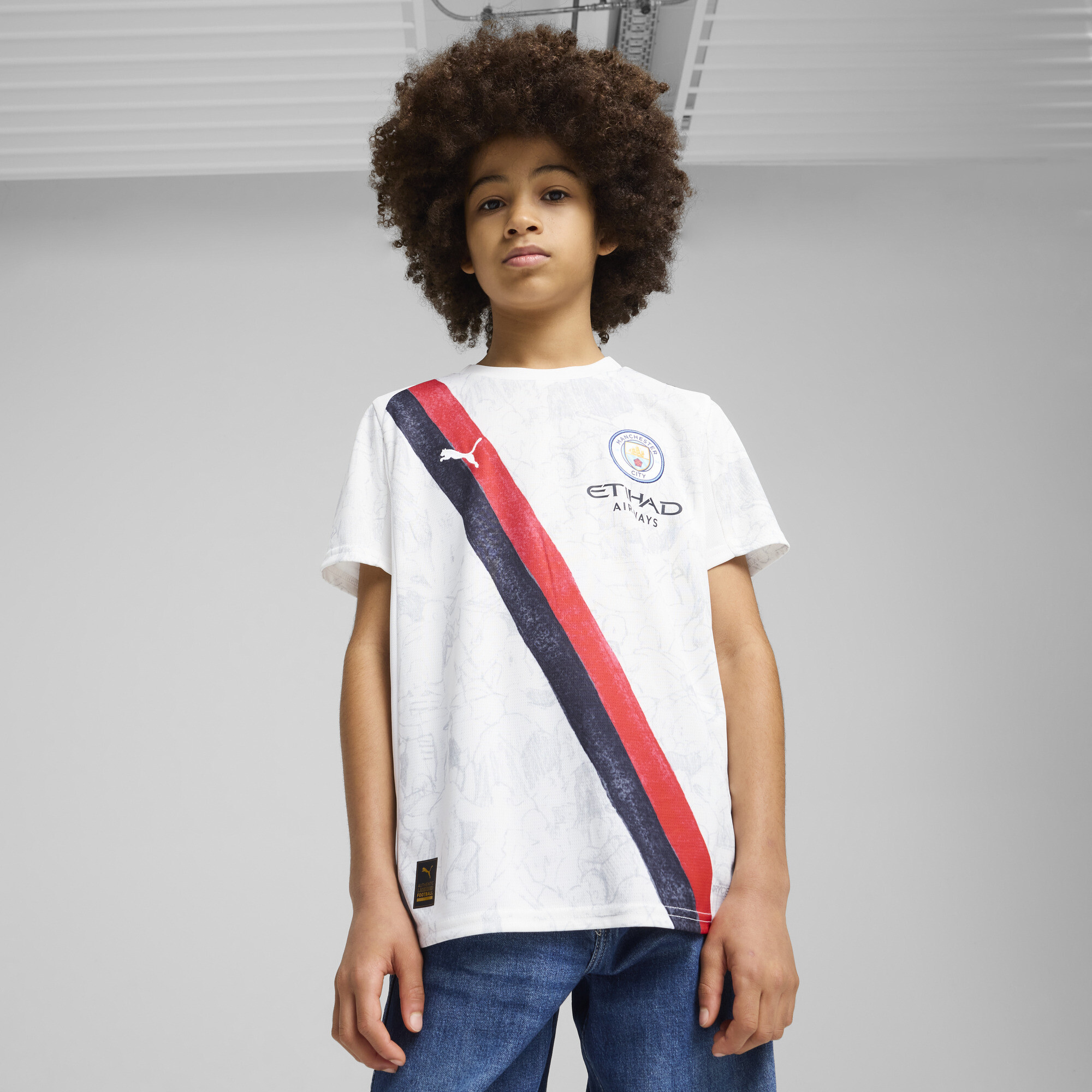 Puma KIDSUPER x MANCHESTER CITY Trikot Teenager Für Für Kinder | Mit Print | White/Black | Größe: 7-8Y