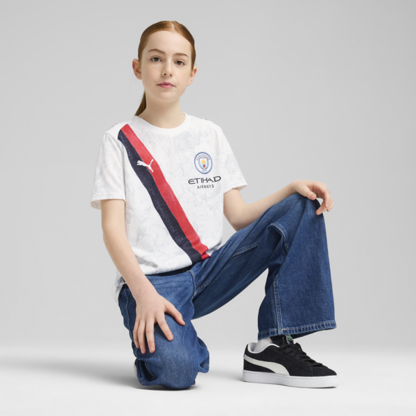 KIDSUPER x MANCHESTER CITY Jersey Youth, PUMA White-PUMA Black, large-ZAF