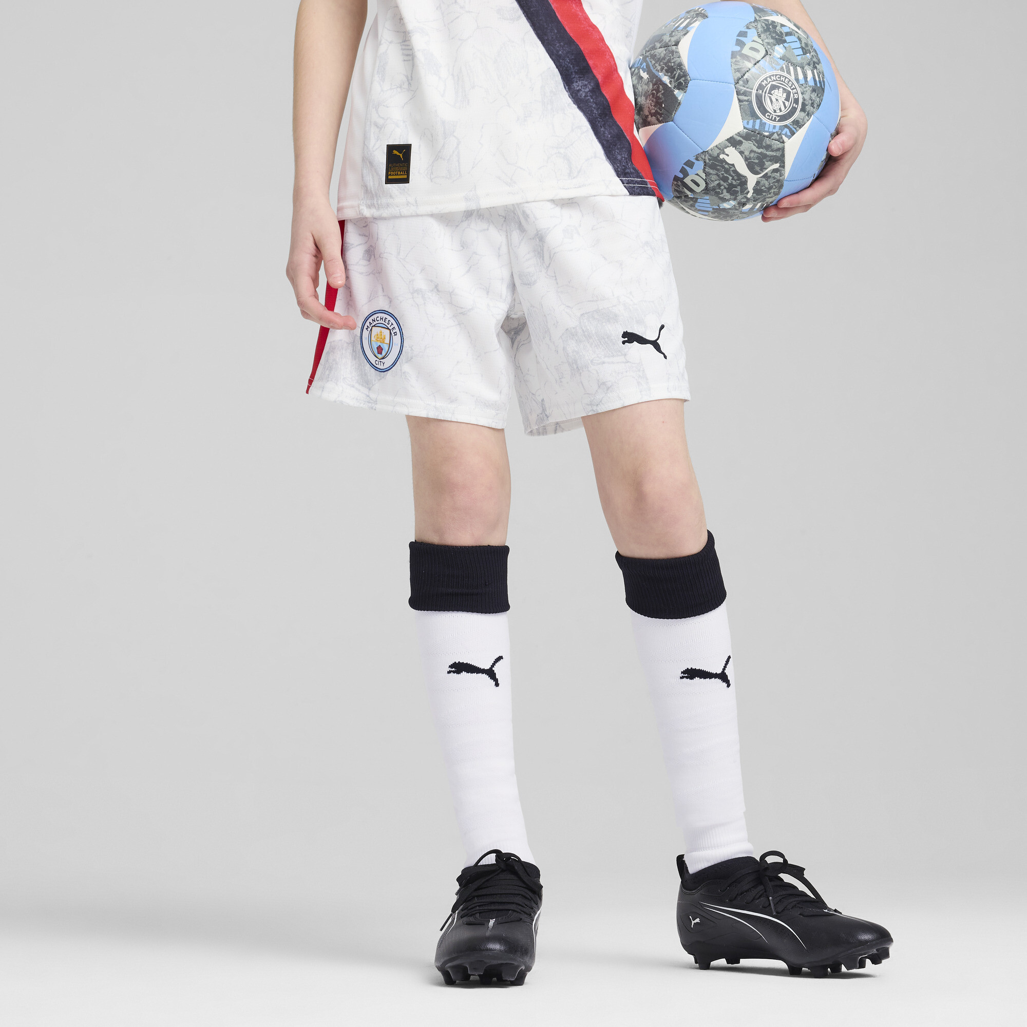 Puma KIDSUPER x MANCHESTER CITY Shorts Teenager Für Für Kinder | Mit Print | White/Black | Größe: 15-16Y