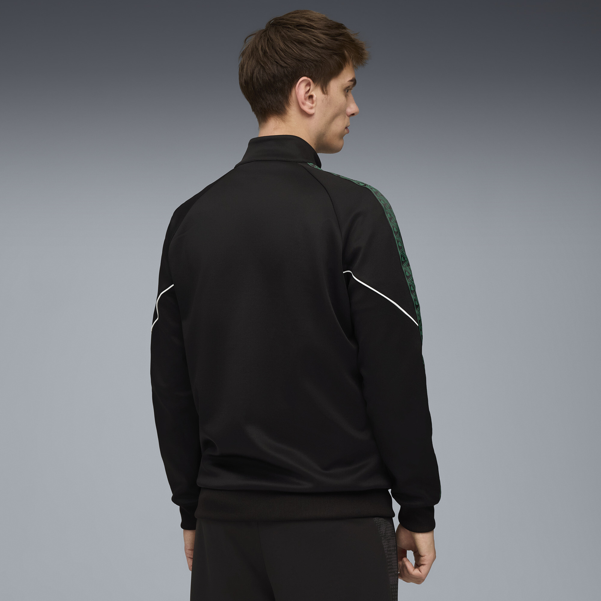 PUMA Borussia MÃ¶nchengladbach KING Anthem jack voor Heren, Zwart/Goud, Maat XS thumbnail 5