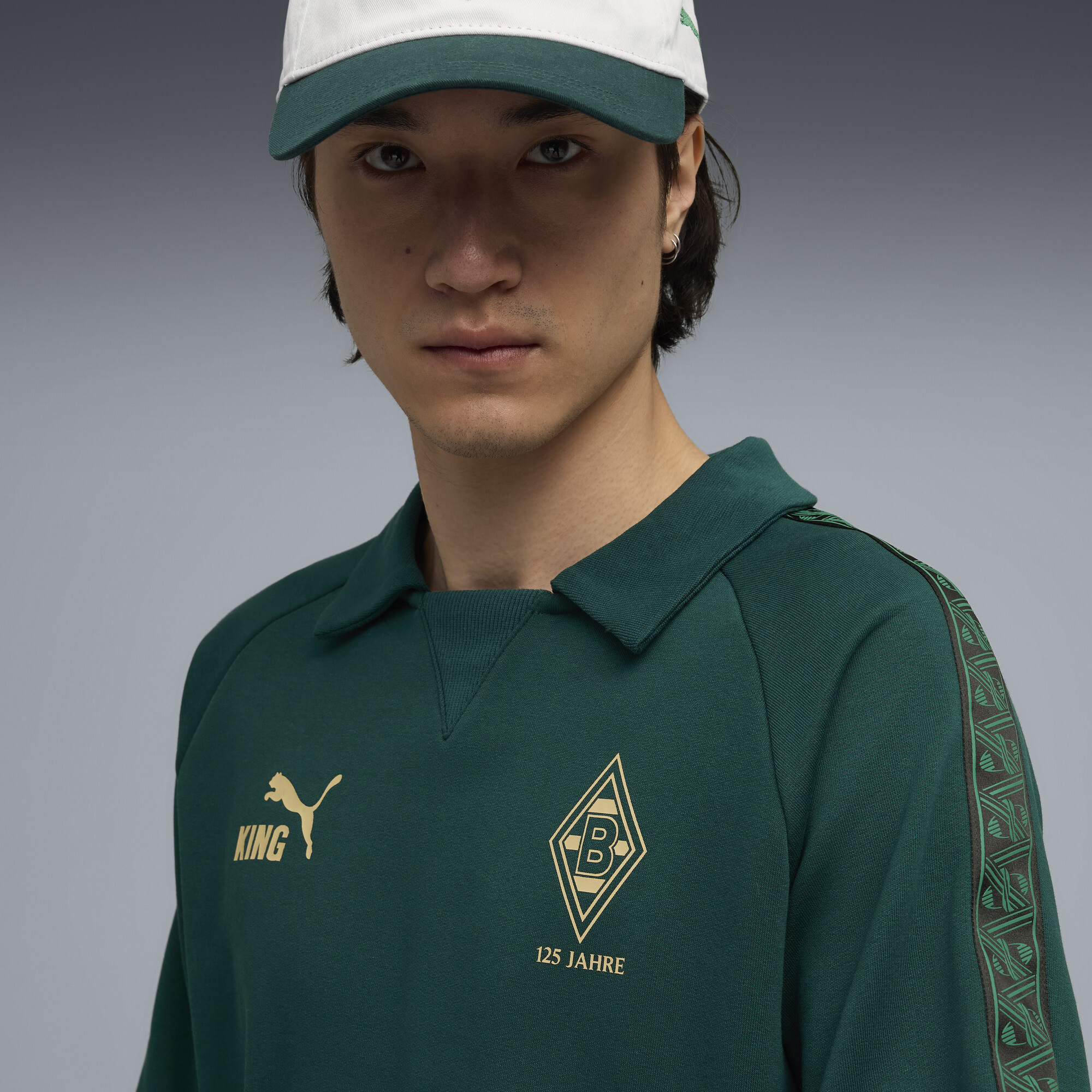 PUMA Borussia MÃ¶nchengladbach KING Drill top voor Heren, Goud, Maat M thumbnail 5