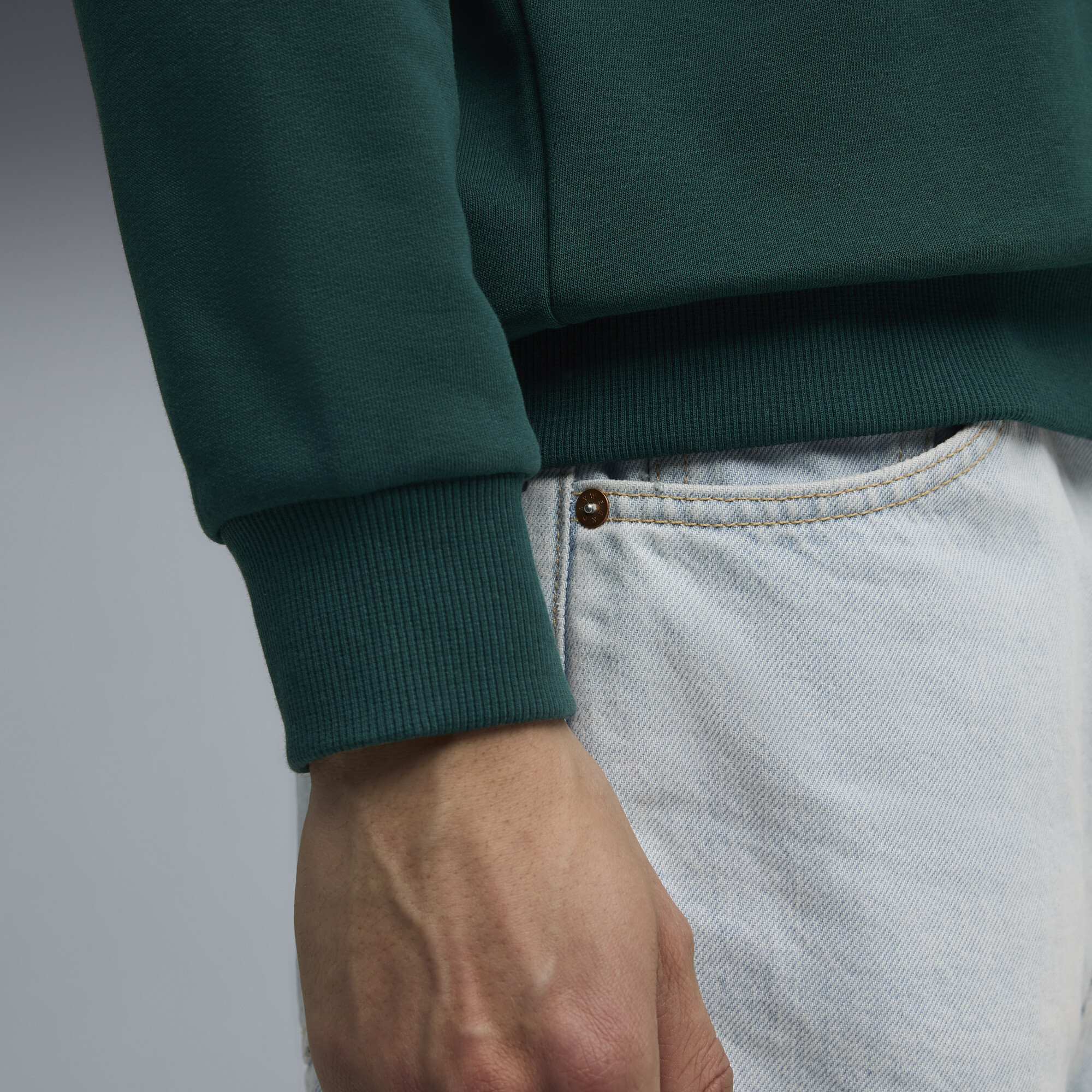 PUMA Borussia MÃ¶nchengladbach KING Drill top voor Heren, Goud, Maat M thumbnail 2