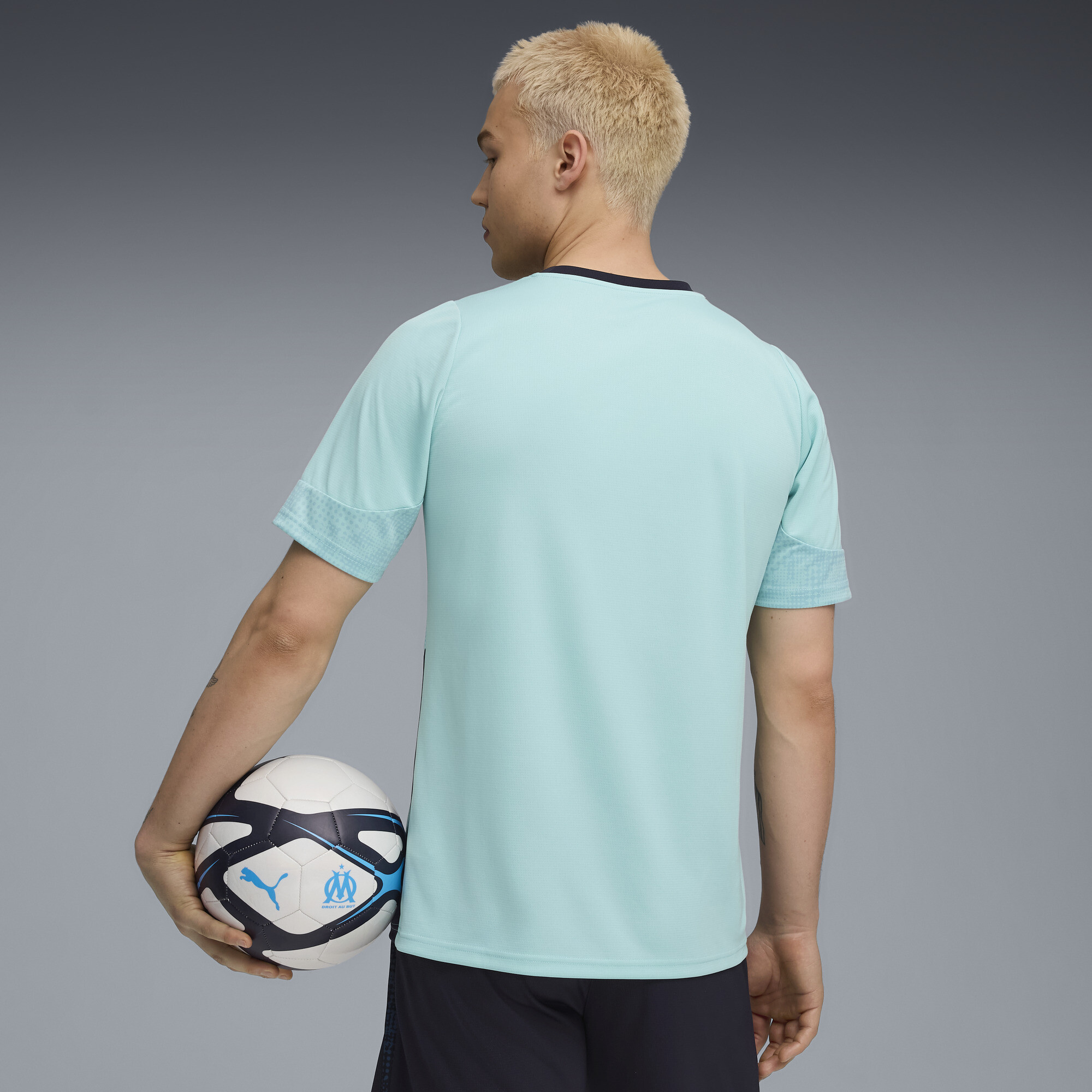 PUMA Olympique de Marseille trainingsshirt voor Heren, Blauw, Maat XS thumbnail 3