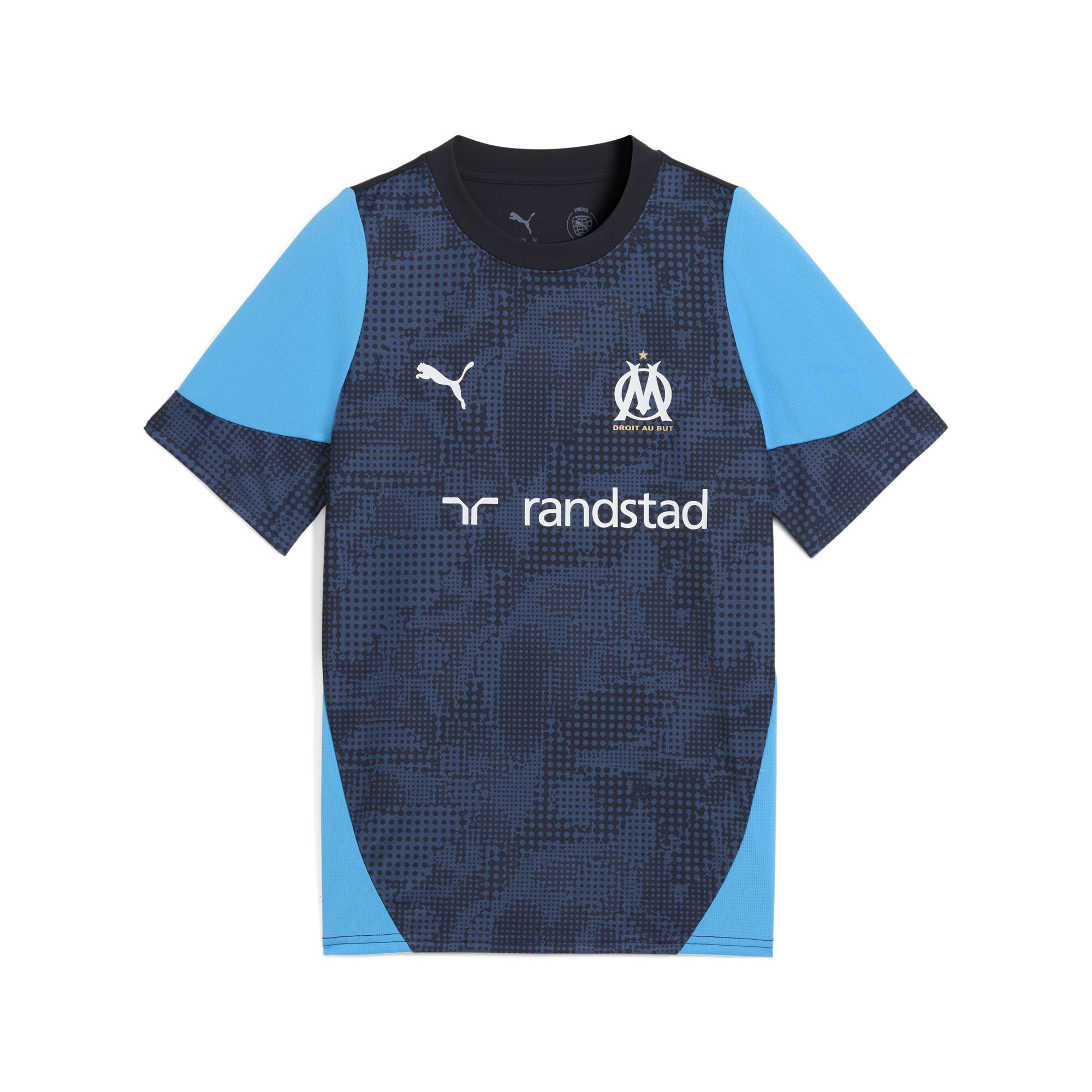 PUMA Olympique de Marseille trainingsshirt, Blauw, Maat 5-6Y thumbnail 3