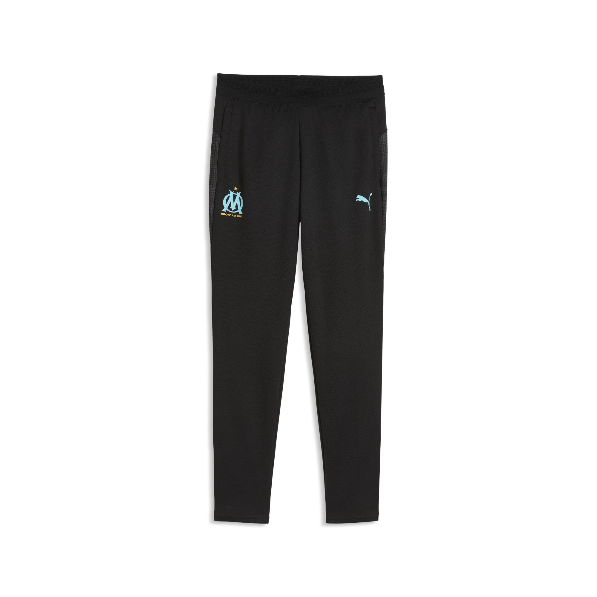 PUMA Olympique de Marseille trainingsbroek, Zwart, Maat 15-16Y