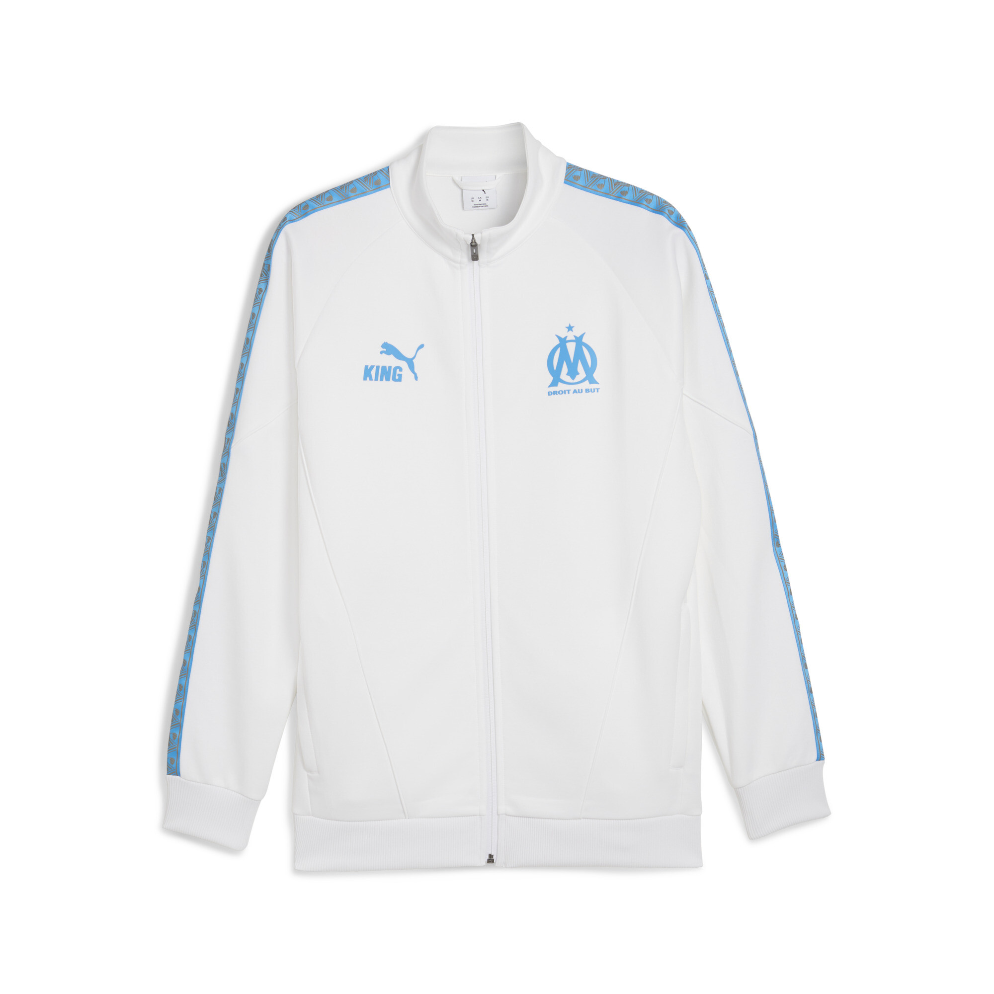 PUMA Olympique de Marseille KING Anthem jack voor Heren, Blauw/Wit, Maat XS thumbnail 3