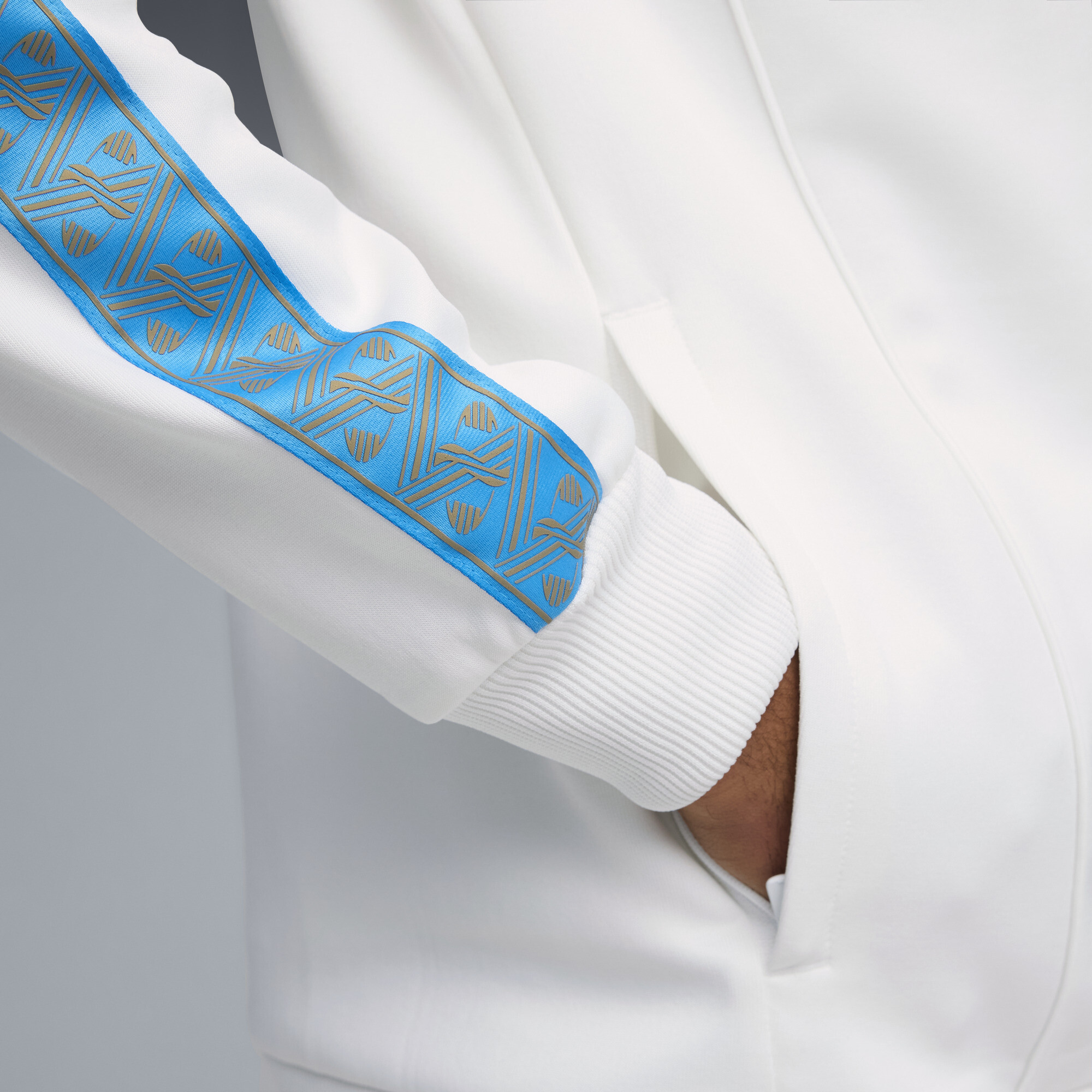 PUMA Olympique de Marseille KING Anthem jack voor Heren, Blauw/Wit, Maat XS thumbnail 4