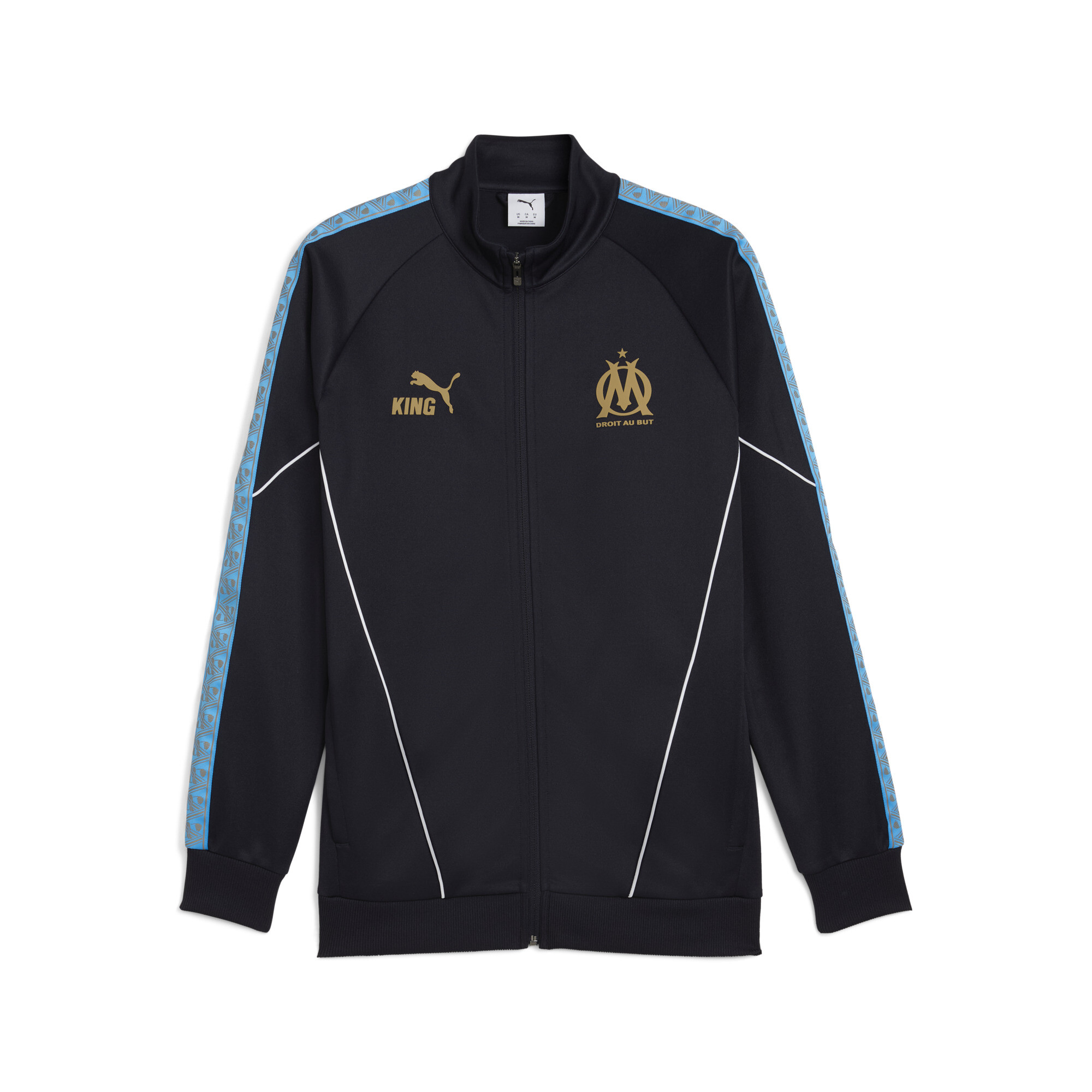 PUMA Olympique de Marseille KING Anthem jack voor Heren, Blauw, Maat L thumbnail 3