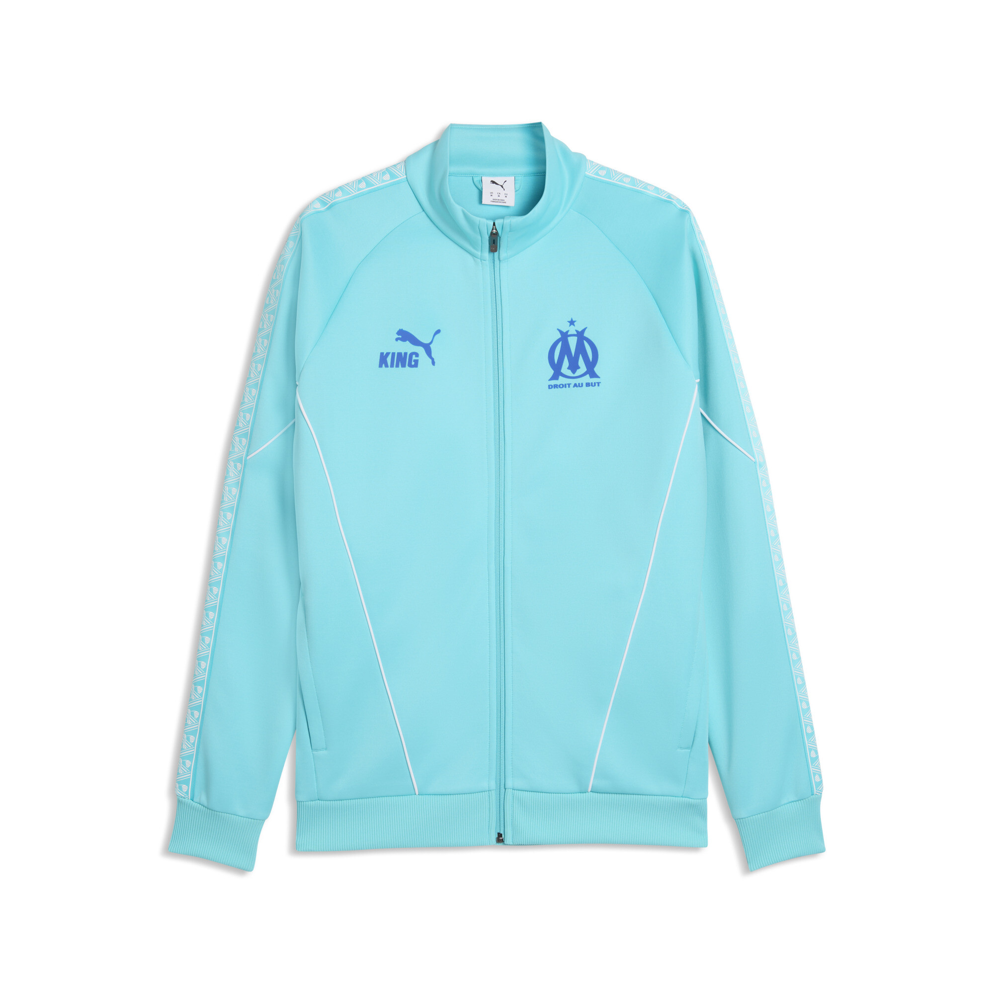 PUMA Olympique de Marseille KING Anthem jack voor Heren, Wit, Maat XL thumbnail 3
