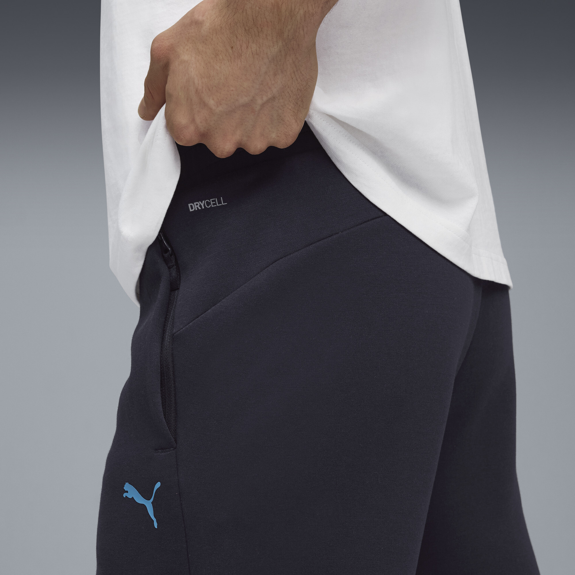 Olympique de Marseille PUMATECH sweatpants voor Heren, Blauw, Maat M thumbnail 2