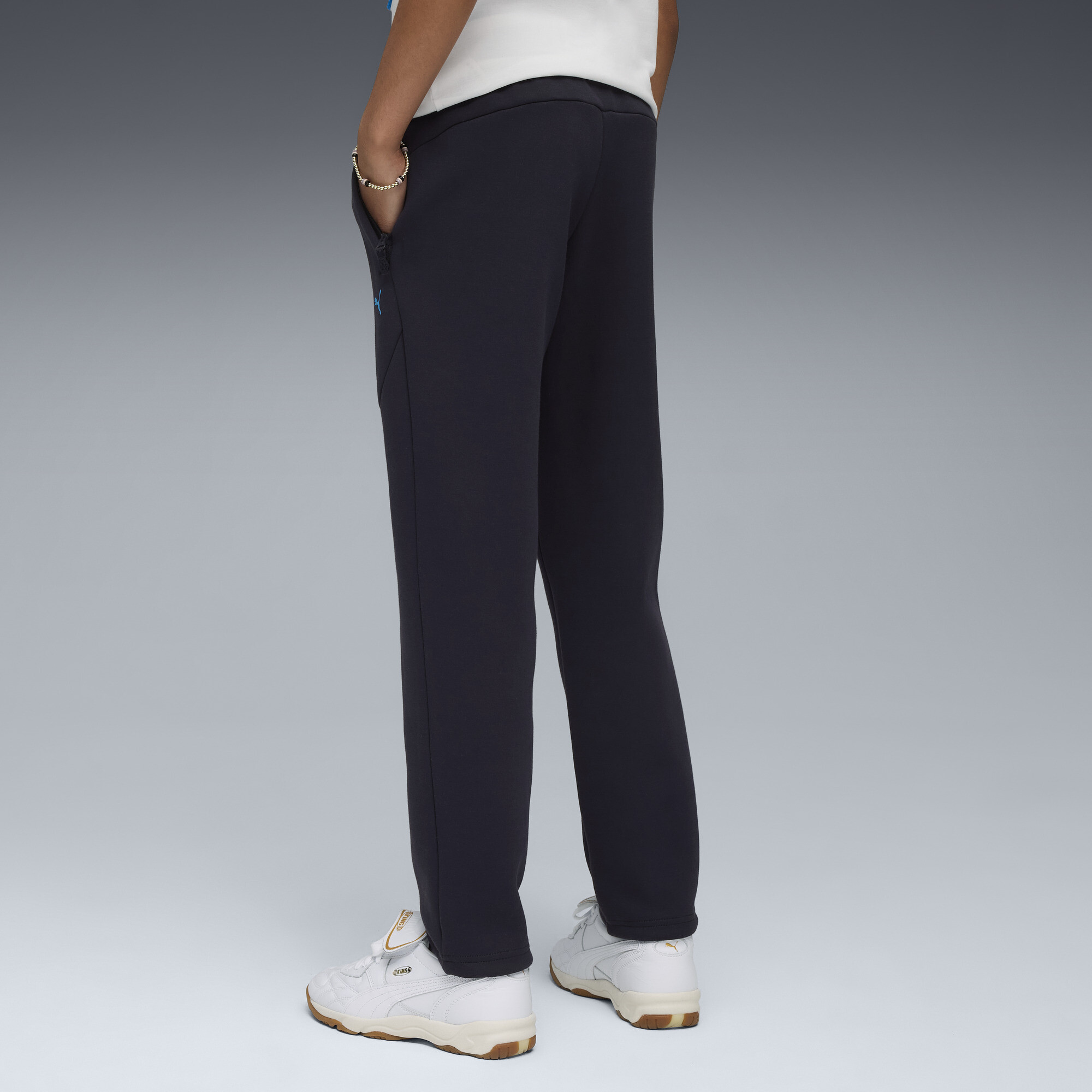 Olympique de Marseille PUMATECH sweatpants, Blauw, Maat 11-12Y thumbnail 4