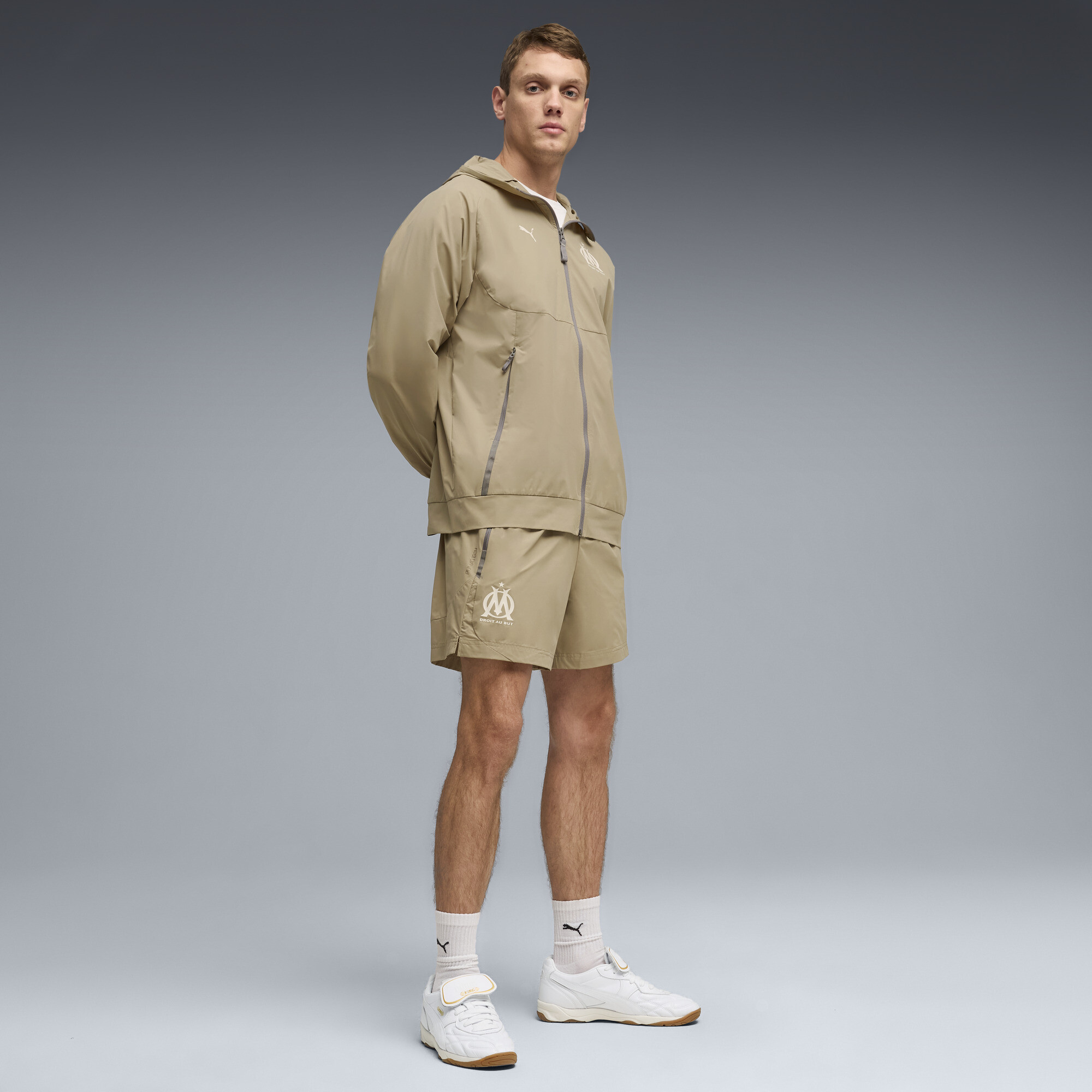 Olympique de Marseille PUMATECH relaxte short voor Heren, Goud, Maat L thumbnail 2