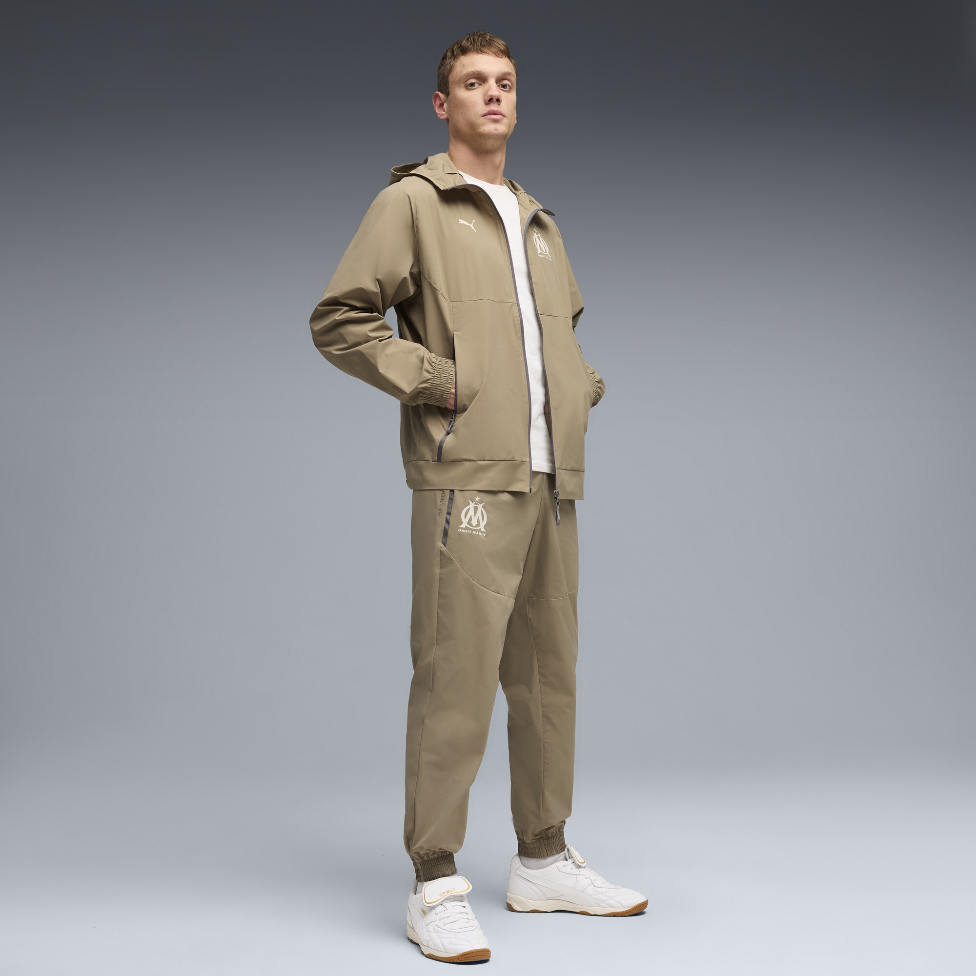 Olympique de Marseille PUMATECH geweven broek voor Heren, Goud, Maat 3XL thumbnail 2